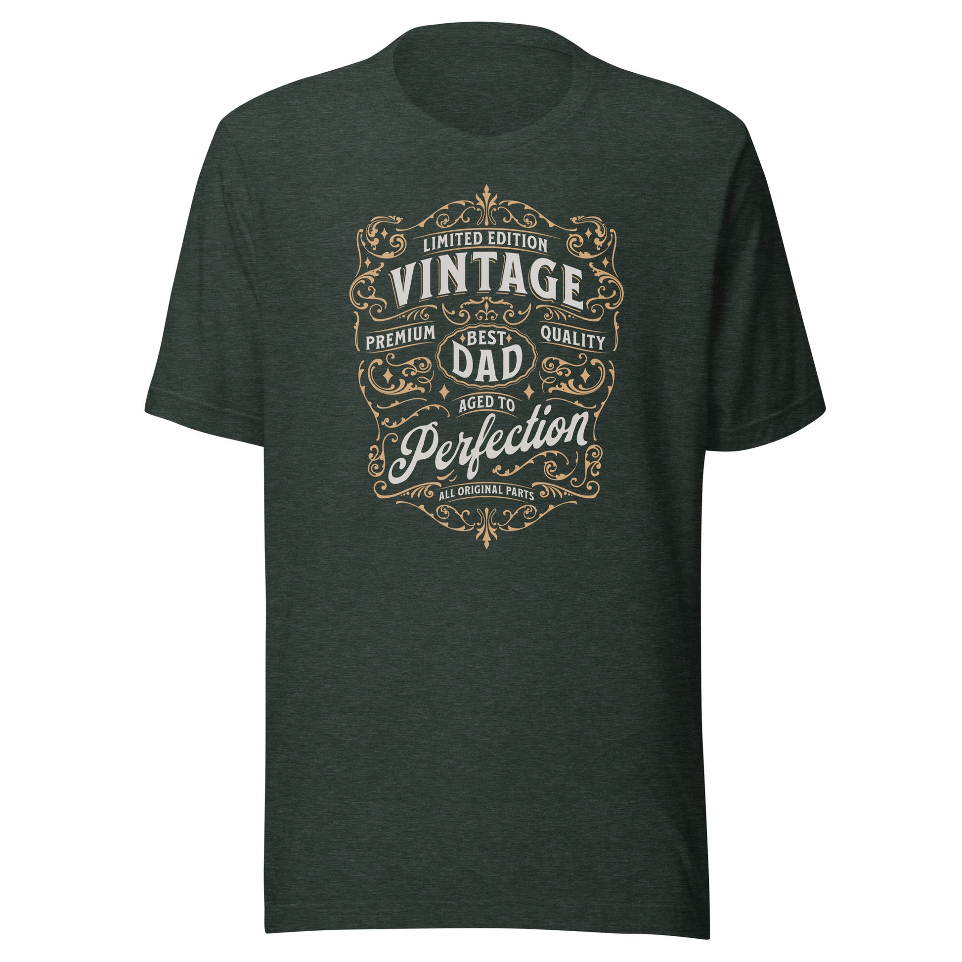 Vintage Dad Aged to Perfection T-Shirt Heather Forest