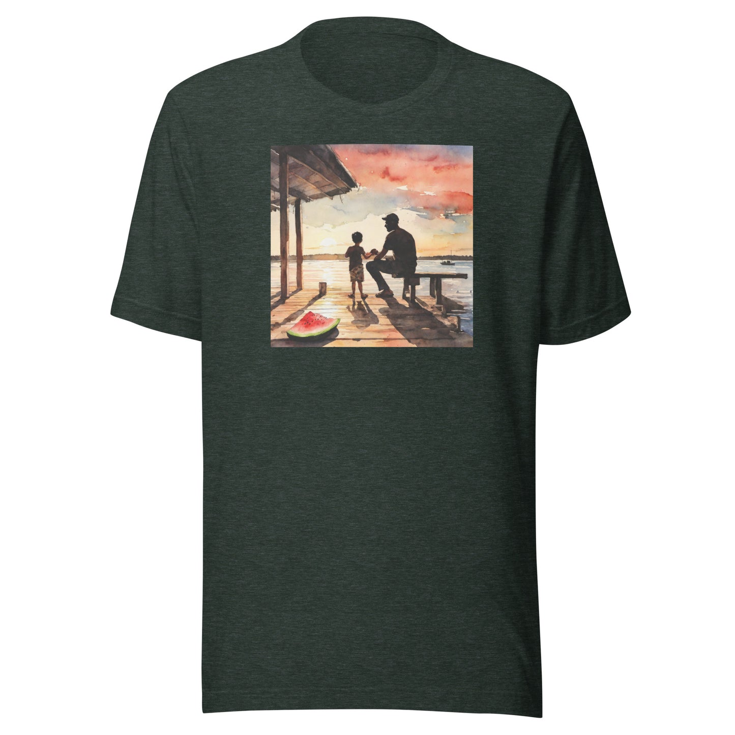 Summer Memories with Dad T-Shirt Heather Forest