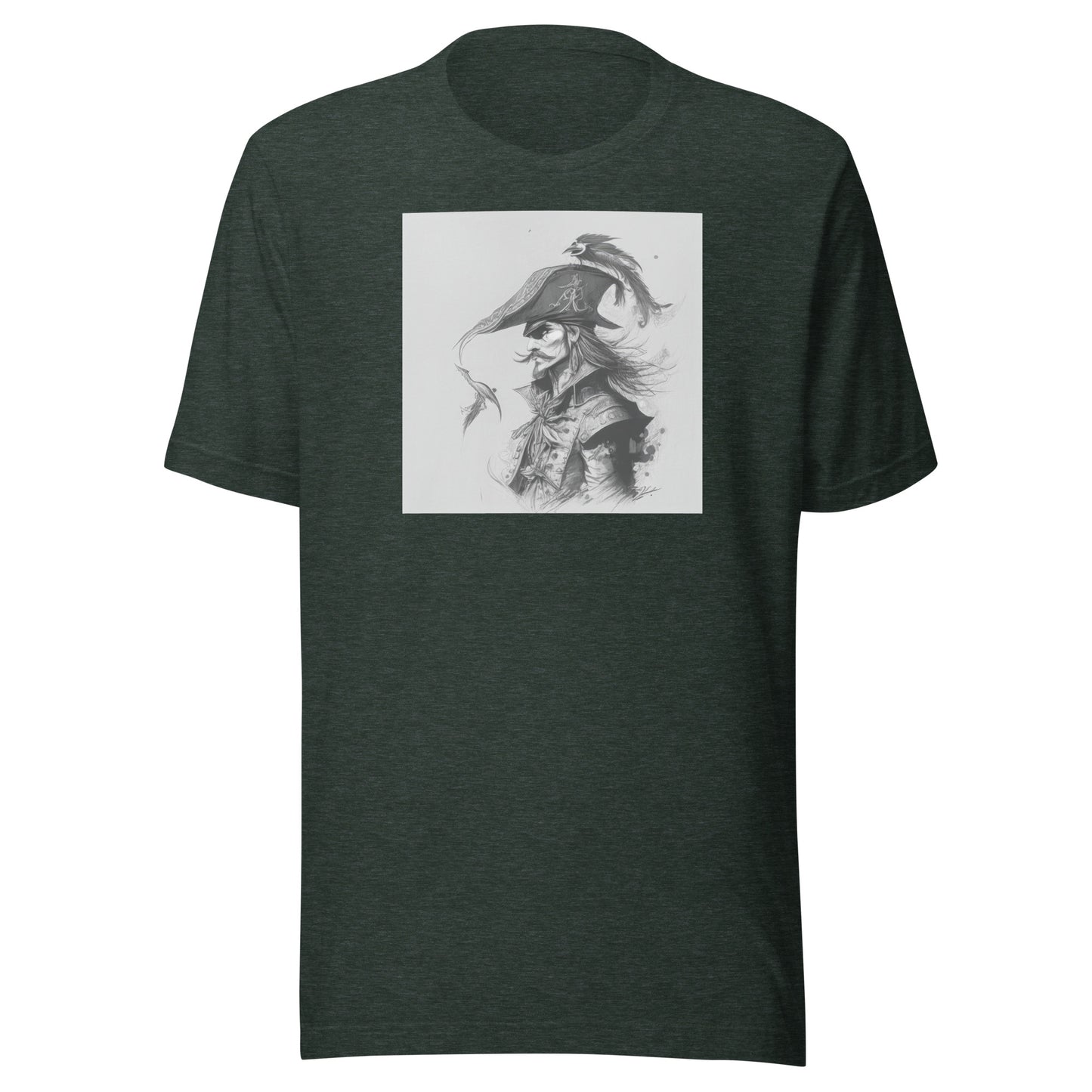 Captain Hook Men's Fairy Tale T-Shirt Heather Forest