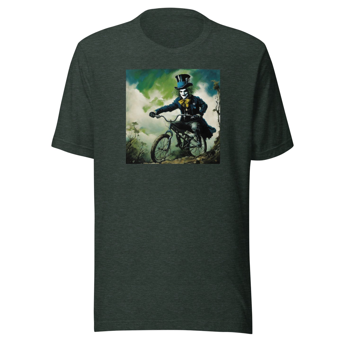 Mad Hatter Biking Men's T-Shirt Heather Forest