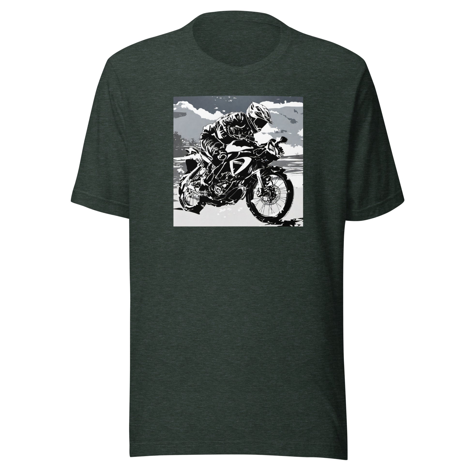 Dirt Bike Racer Men's T-Shirt Heather Forest