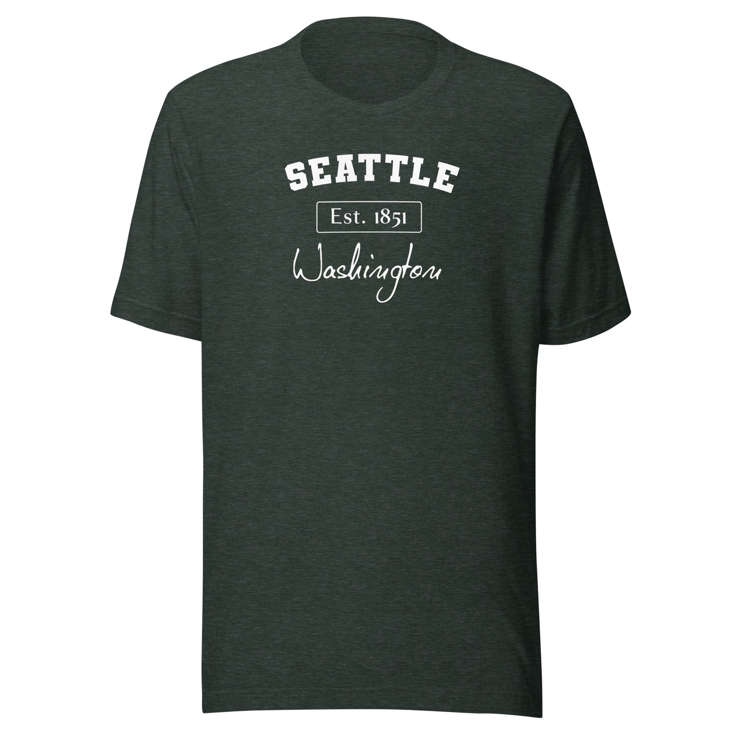 Seattle, Washington Men's T-Shirt Heather Forest