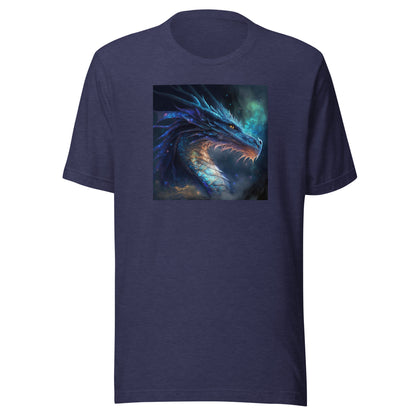 Blue Dragon Men's Fantasy T-Shirt Heather Midnight Navy