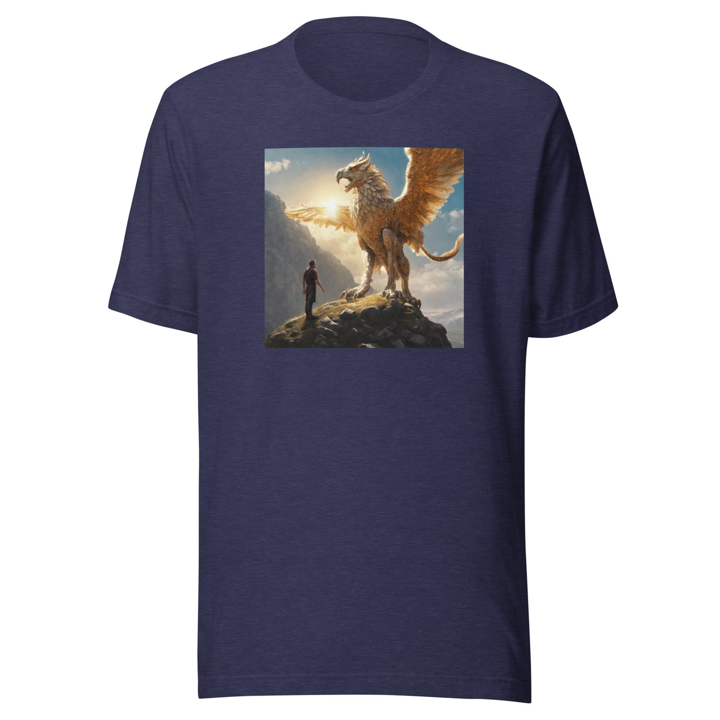 Warrior vs. Griffin Men's T-Shirt Heather Midnight Navy