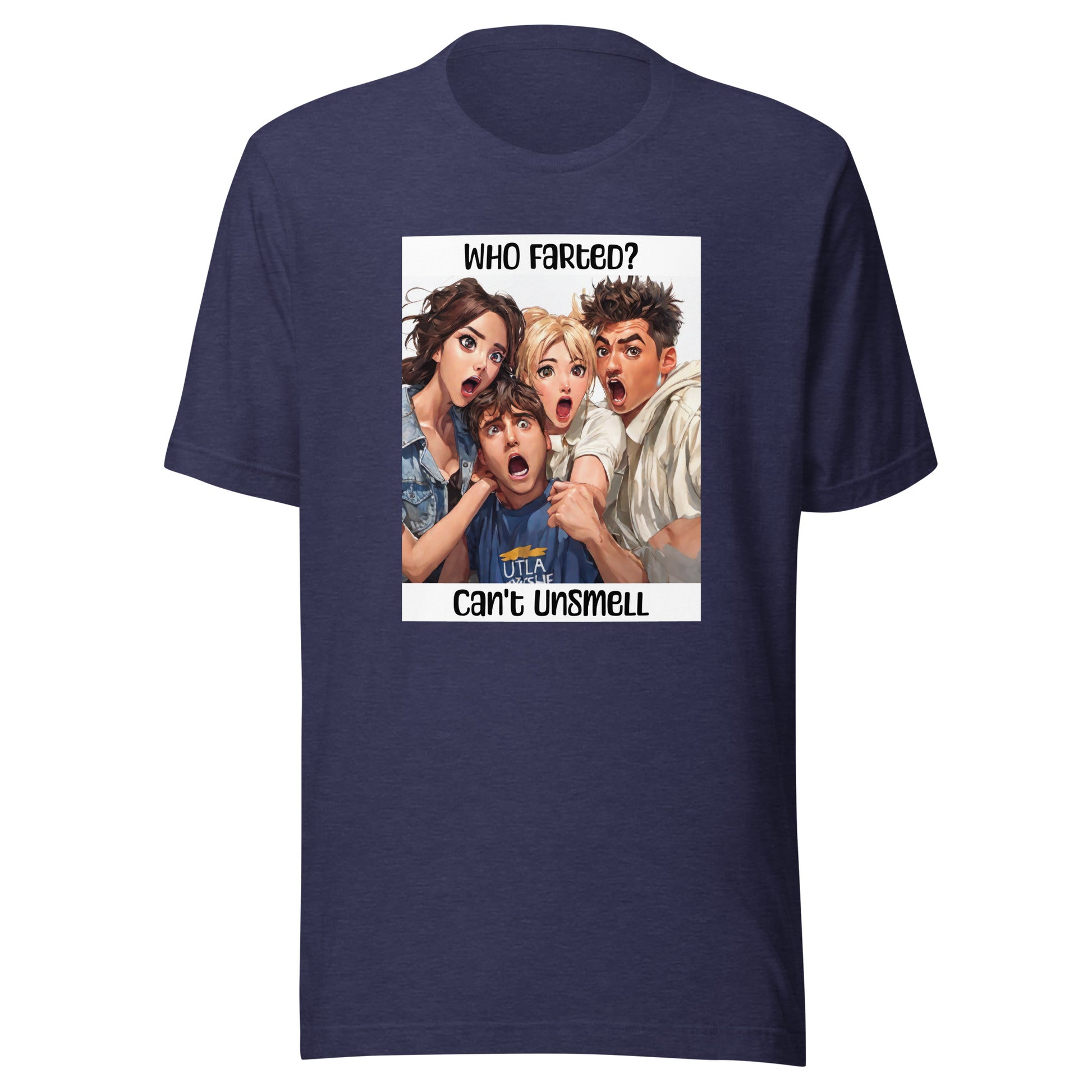 Who Farted Men's Funny T-Shirt Heather Midnight Navy