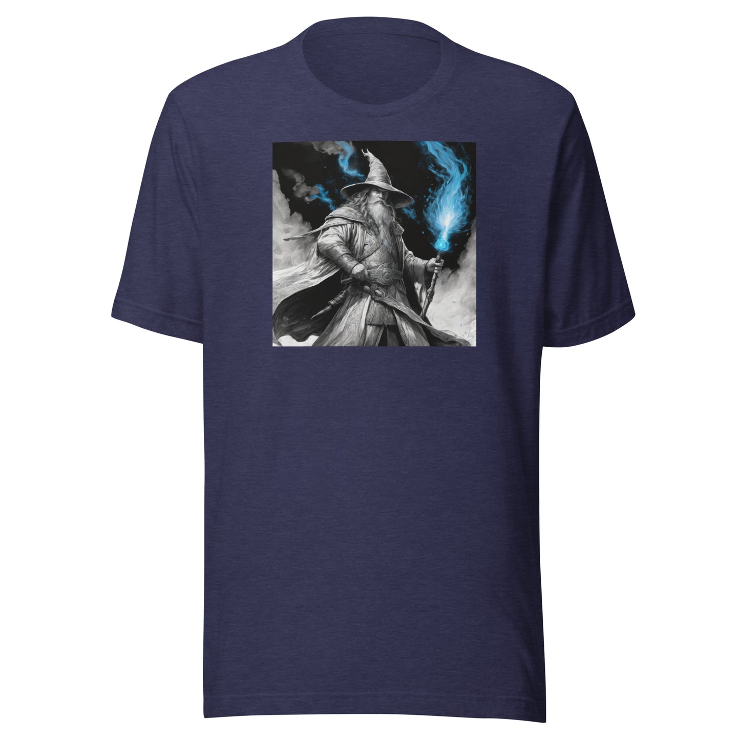 Wondrous Wizard Men's T-Shirt Heather Midnight Navy