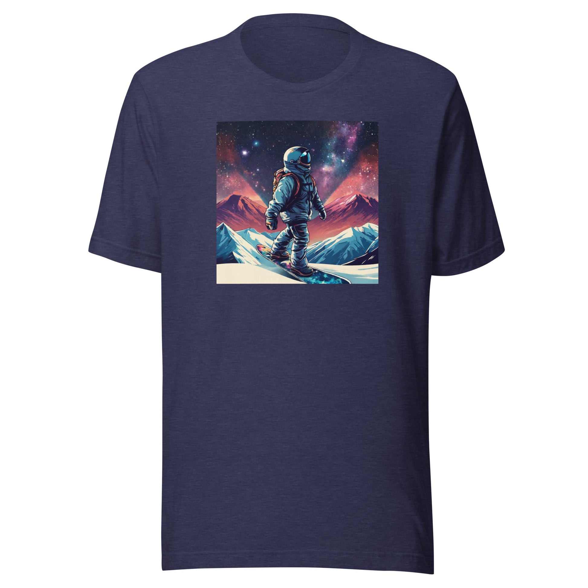 Snowboarding Astronaut Men's T-Shirt Heather Midnight Navy