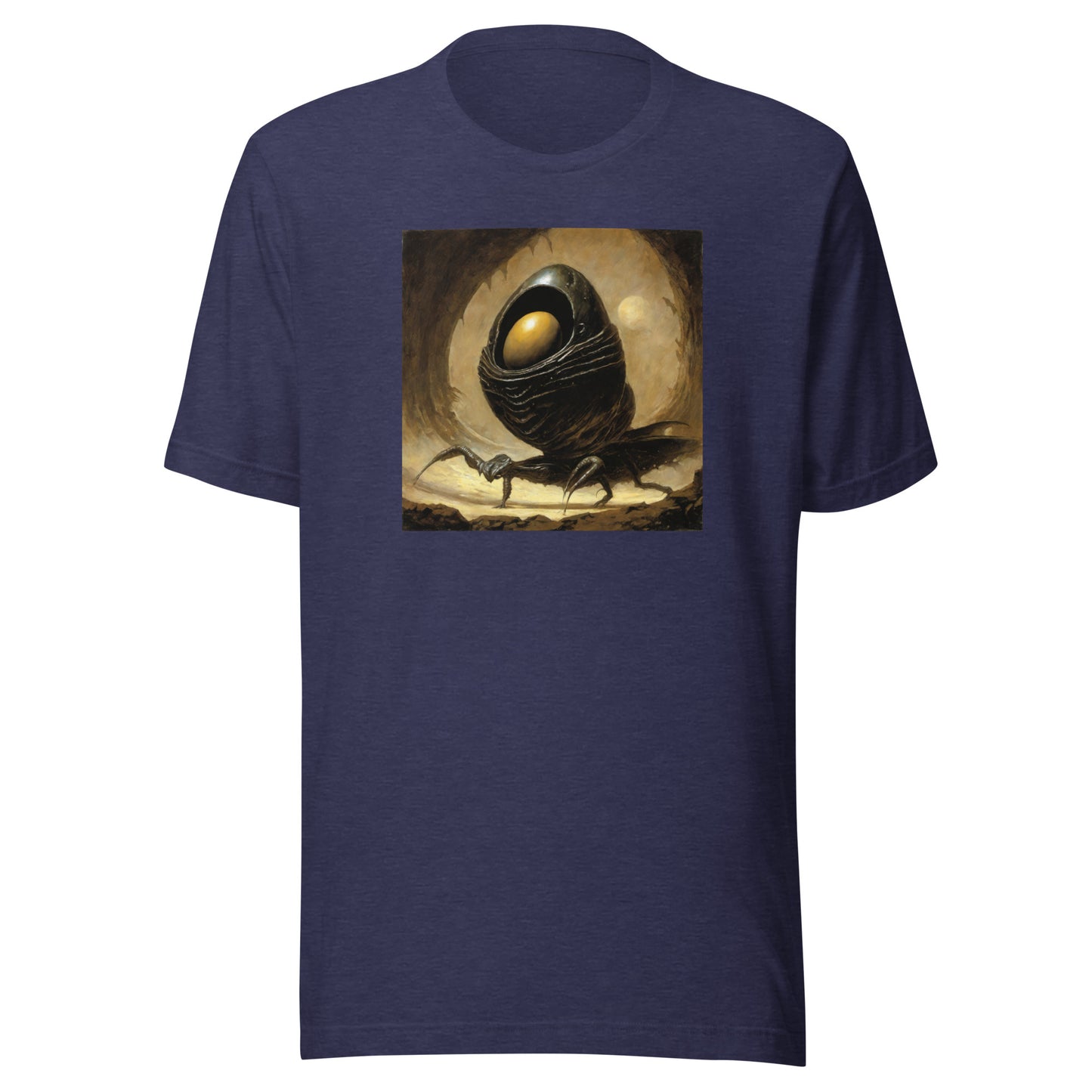 Alien Egg Men's Sci-Fi T-Shirt Heather Midnight Navy