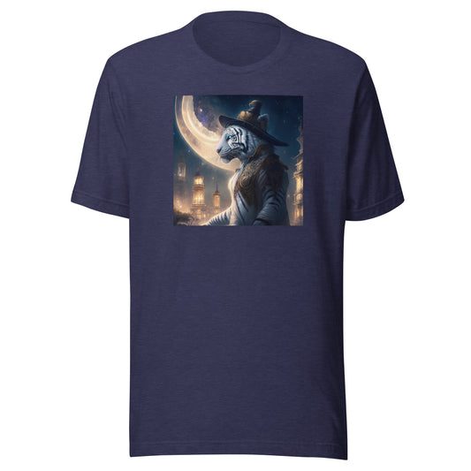 Twilight Tiger Men's Graphic Men's Tee Heather Midnight Navy