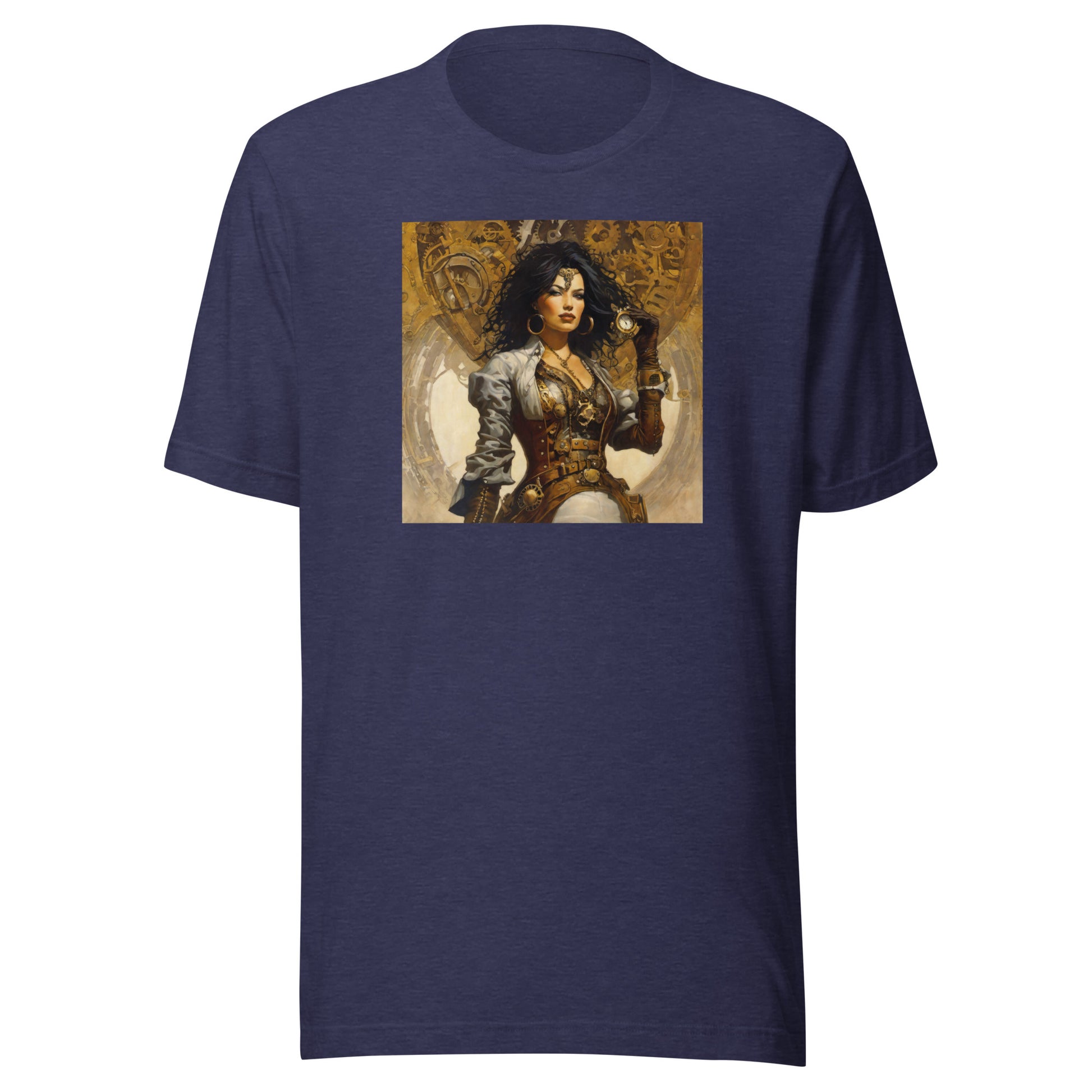 Steampunk Cowgirl Men's T-Shirt Heather Midnight Navy