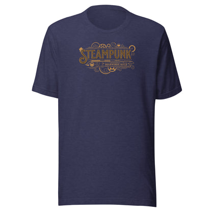 Steampunk Gearworks Guild Men's Graphic Tee Heather Midnight Navy