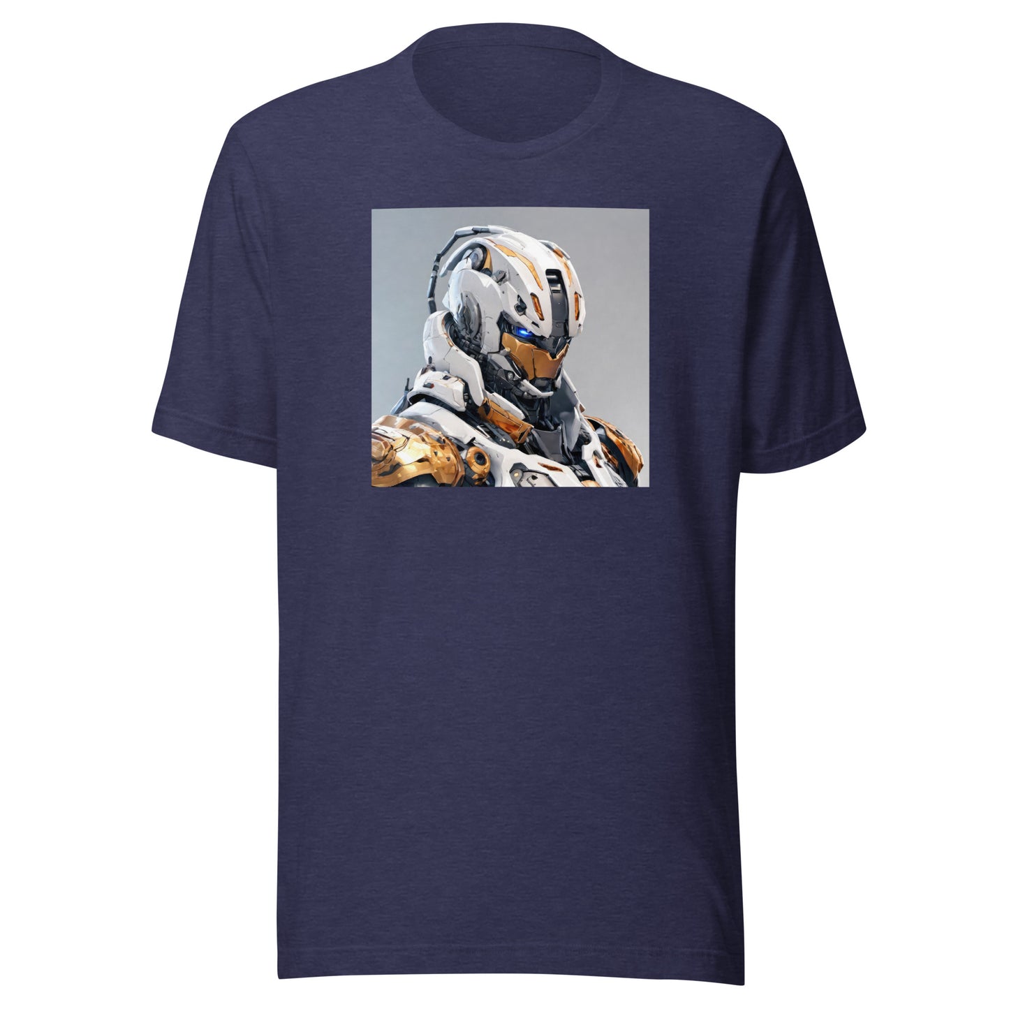 AI Droid Men's Sci-Fi T-Shirt Heather Midnight Navy