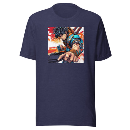 Dauntless Hero Men's Anime T-Shirt Heather Midnight Navy