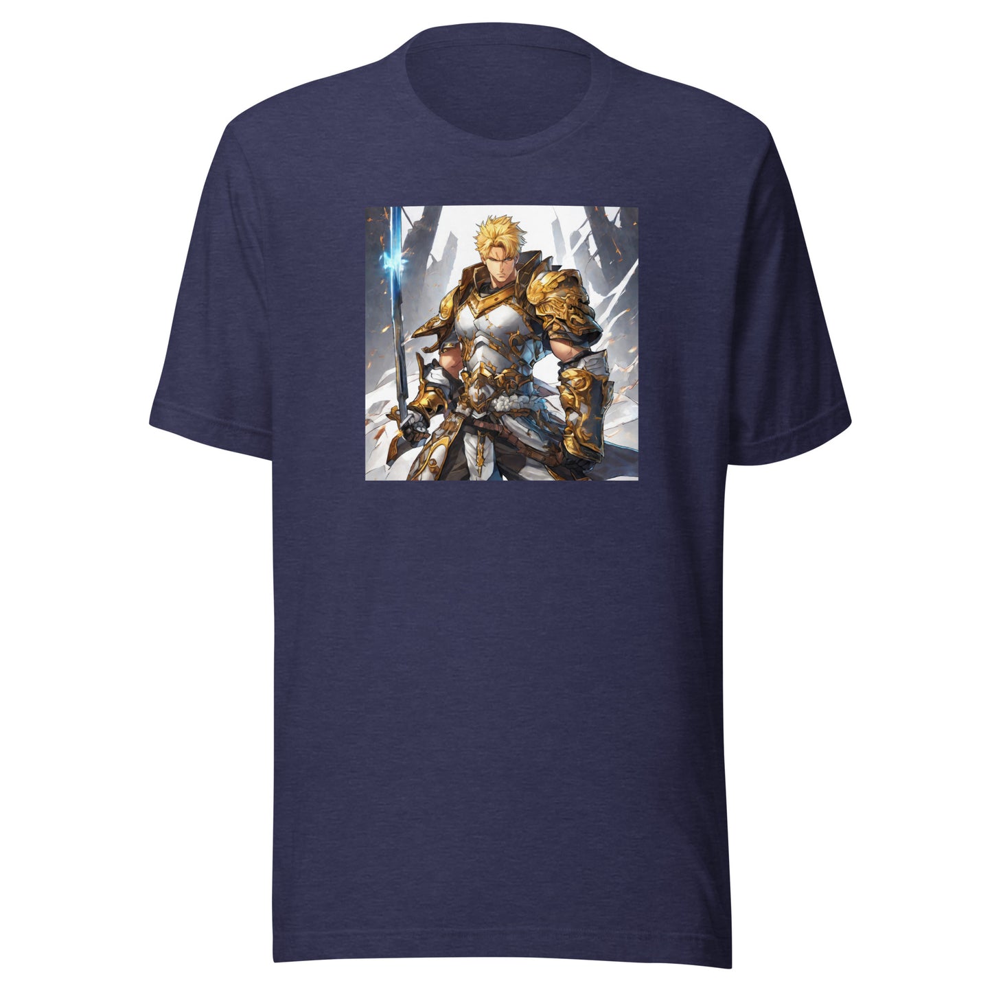 Gold-Clad Champion Men's Anime T-Shirt Heather Midnight Navy