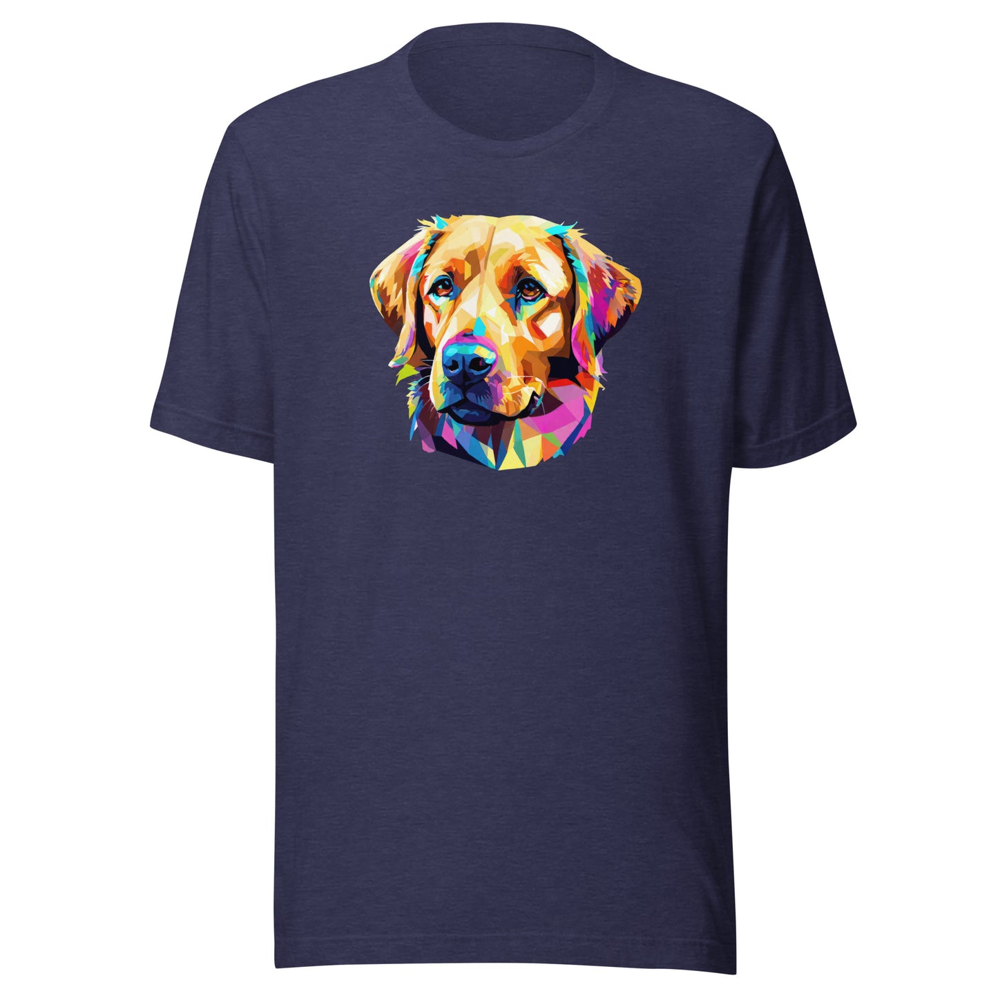 Geometric Golden Lab Men's Graphic Tee Heather Midnight Navy