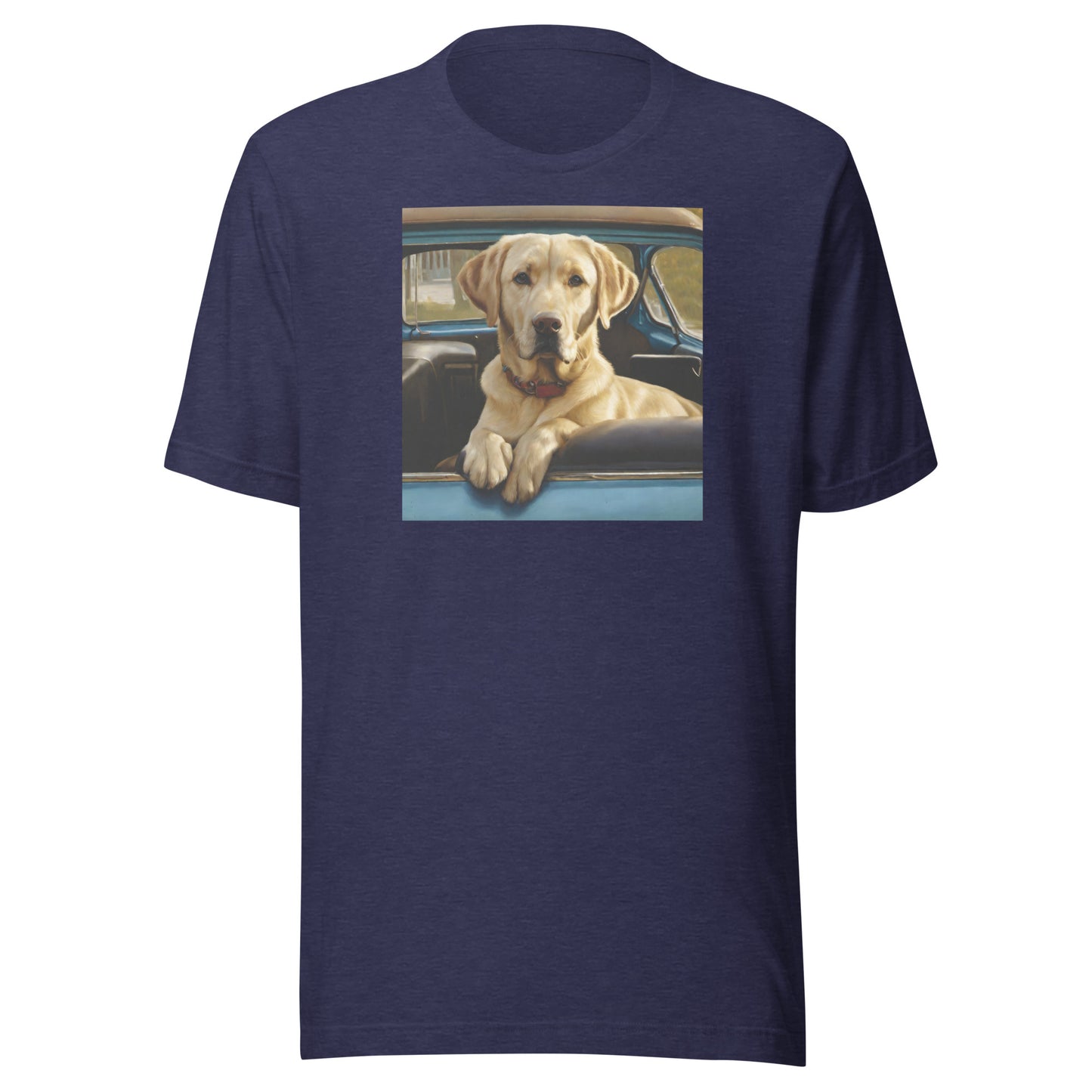 Best Buddy in Truck Men's Graphic Animal Tee Heather Midnight Navy