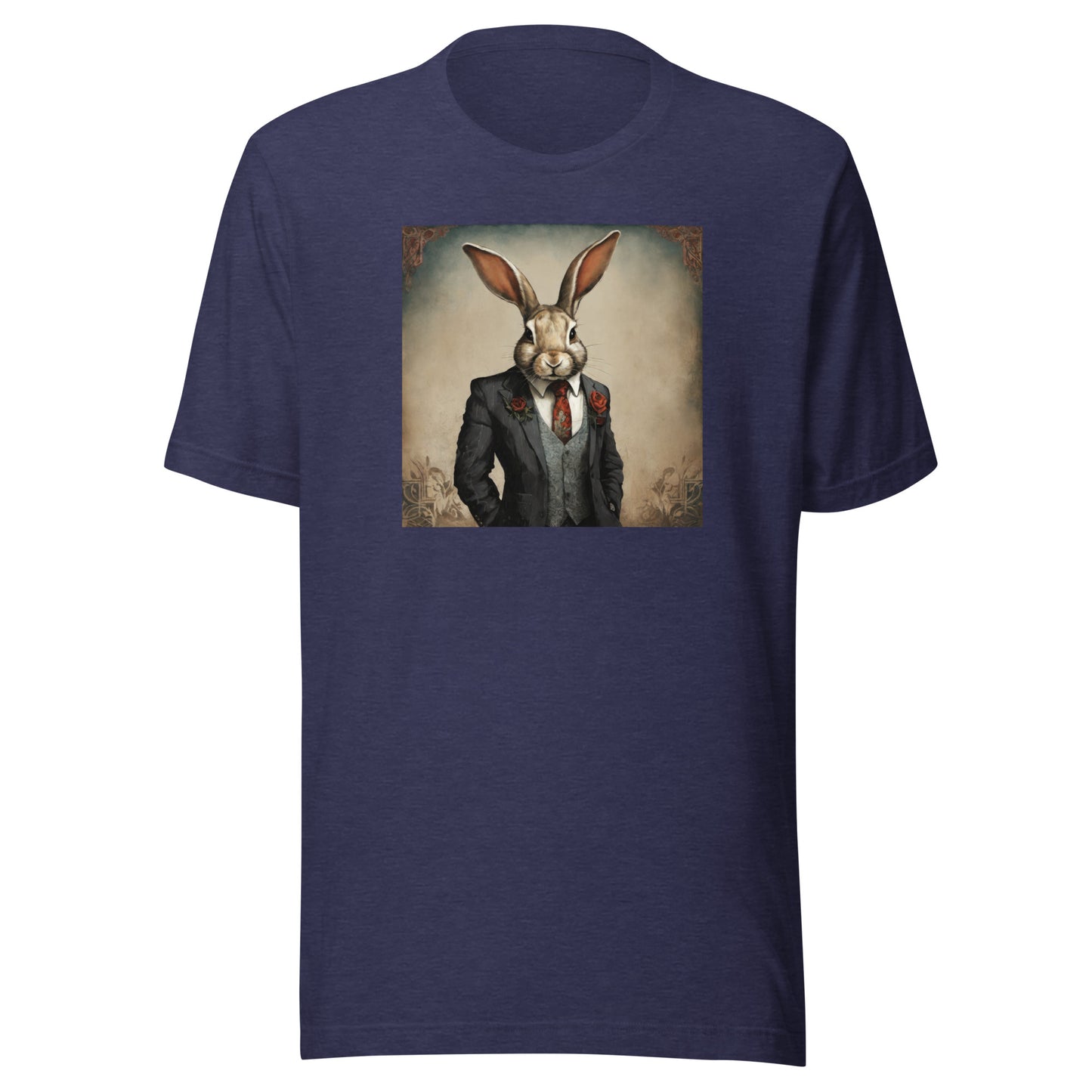 Regal Rabbit Men's Animal T-Shirt Heather Midnight Navy