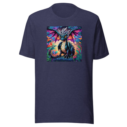 Pixel Dragon Men's T-Shirt Heather Midnight Navy