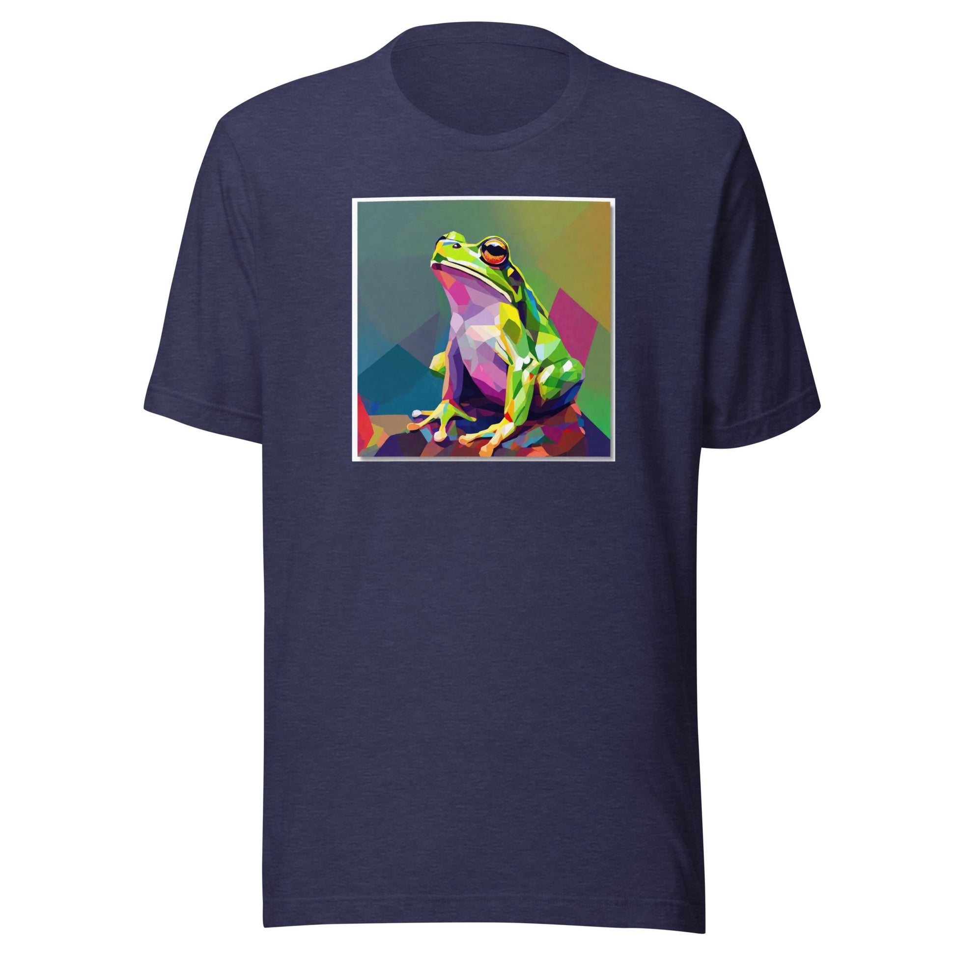 Geometric Frog Men's T-Shirt Heather Midnight Navy