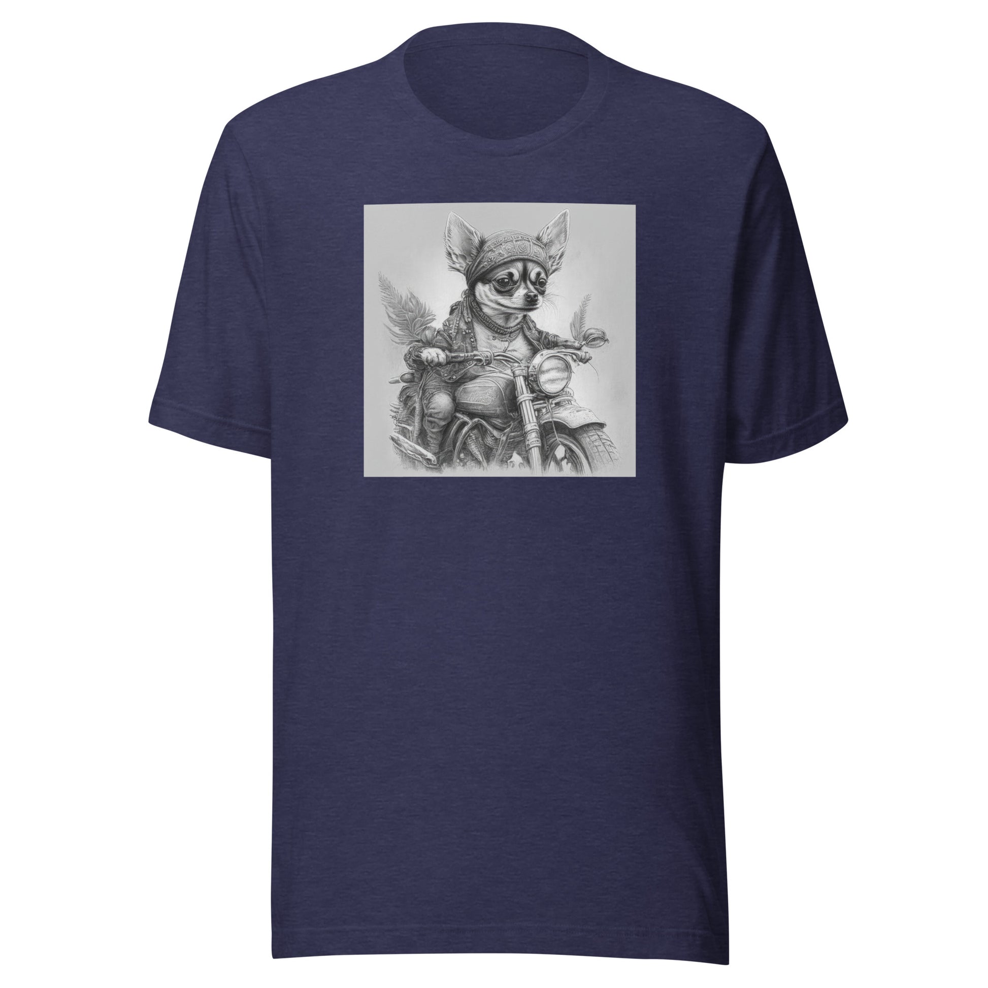 Tiny Speedster Chihuahua Men's T-Shirt Heather Midnight Navy