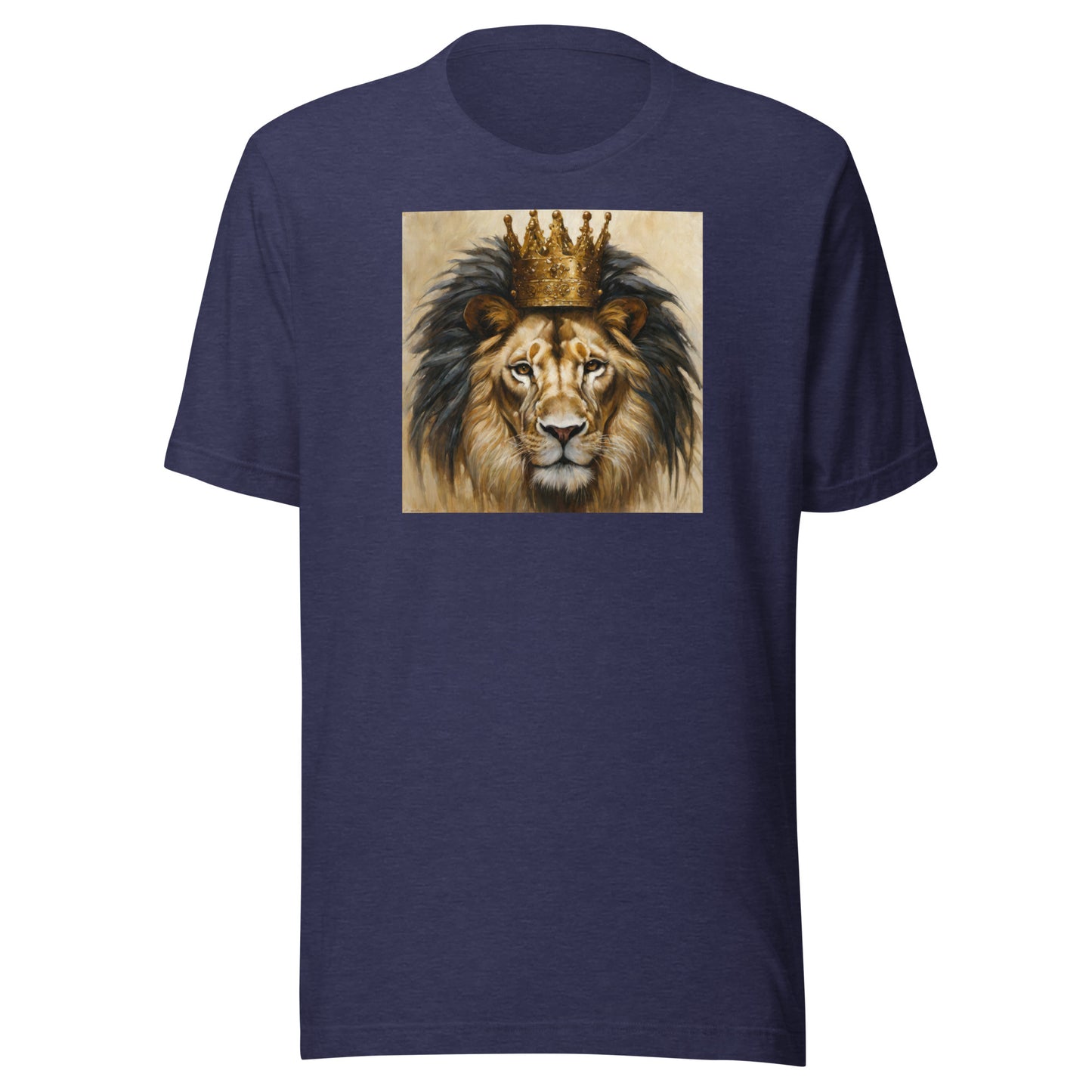 King Lion Men's Graphic Tee Heather Midnight Navy