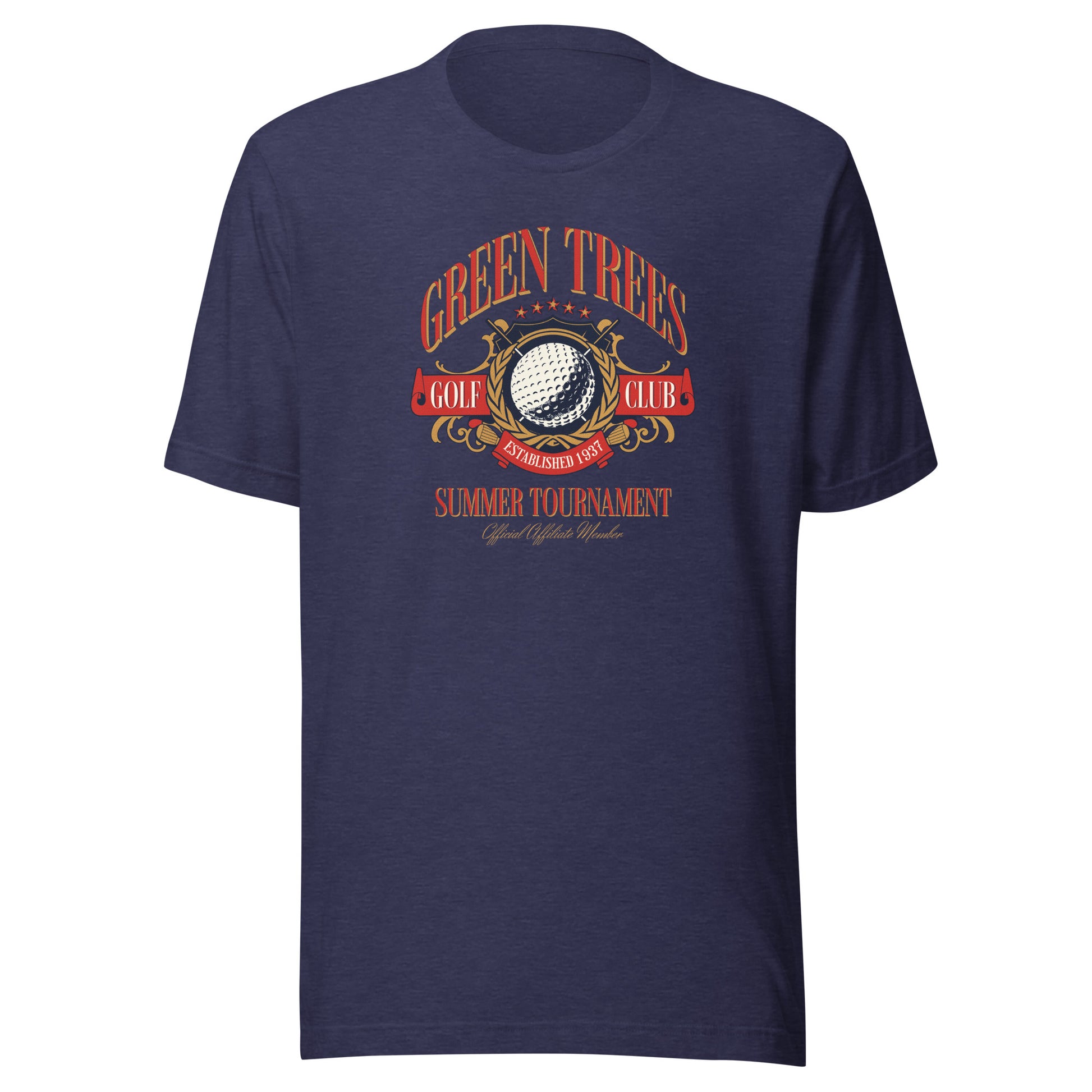 Green Trees Golf Club Shirt for Dad Heather Midnight Navy