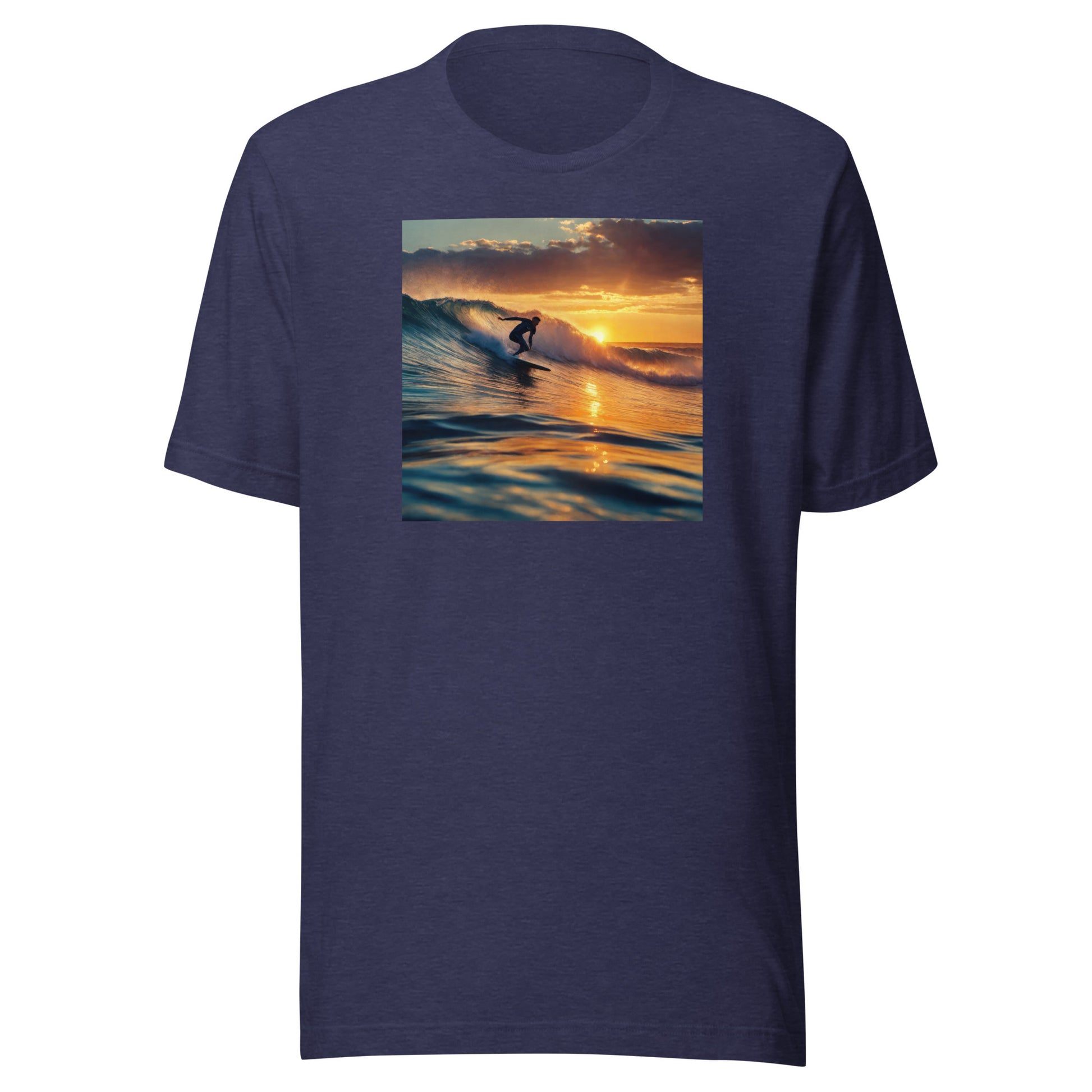 Surfing in the Sunset Men's T-Shirt Heather Midnight Navy