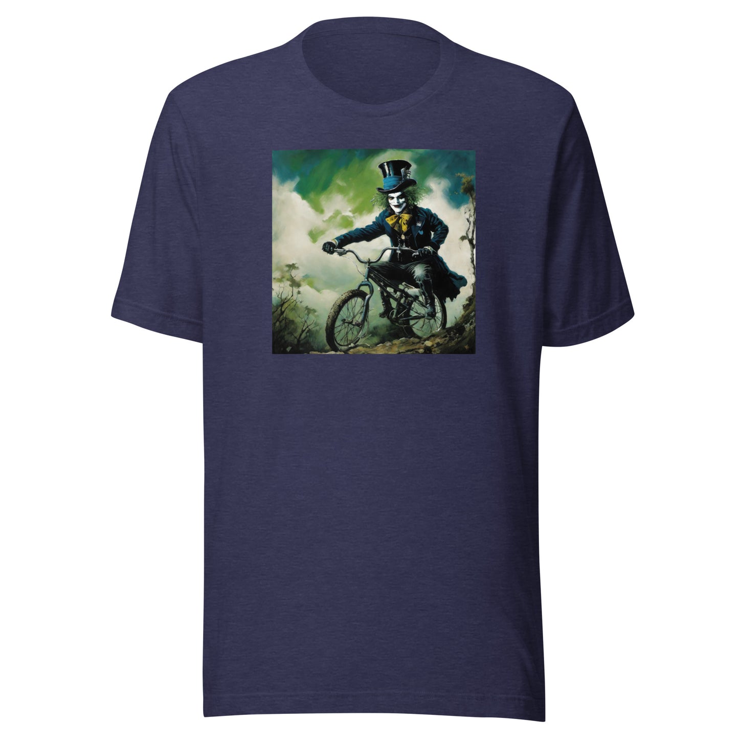 Mad Hatter Biking Men's T-Shirt Heather Midnight Navy