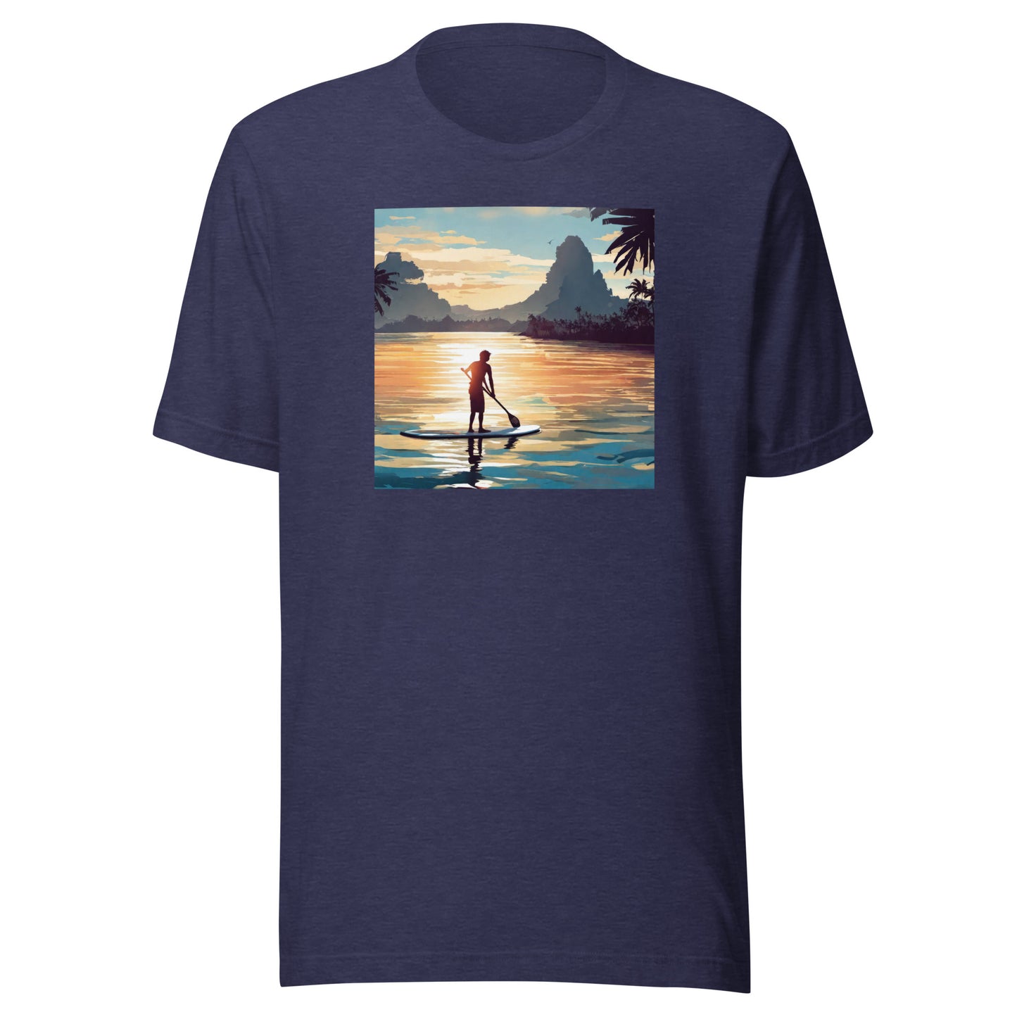 Paddleboarding Paradise Men's T-Shirt Heather Midnight Navy