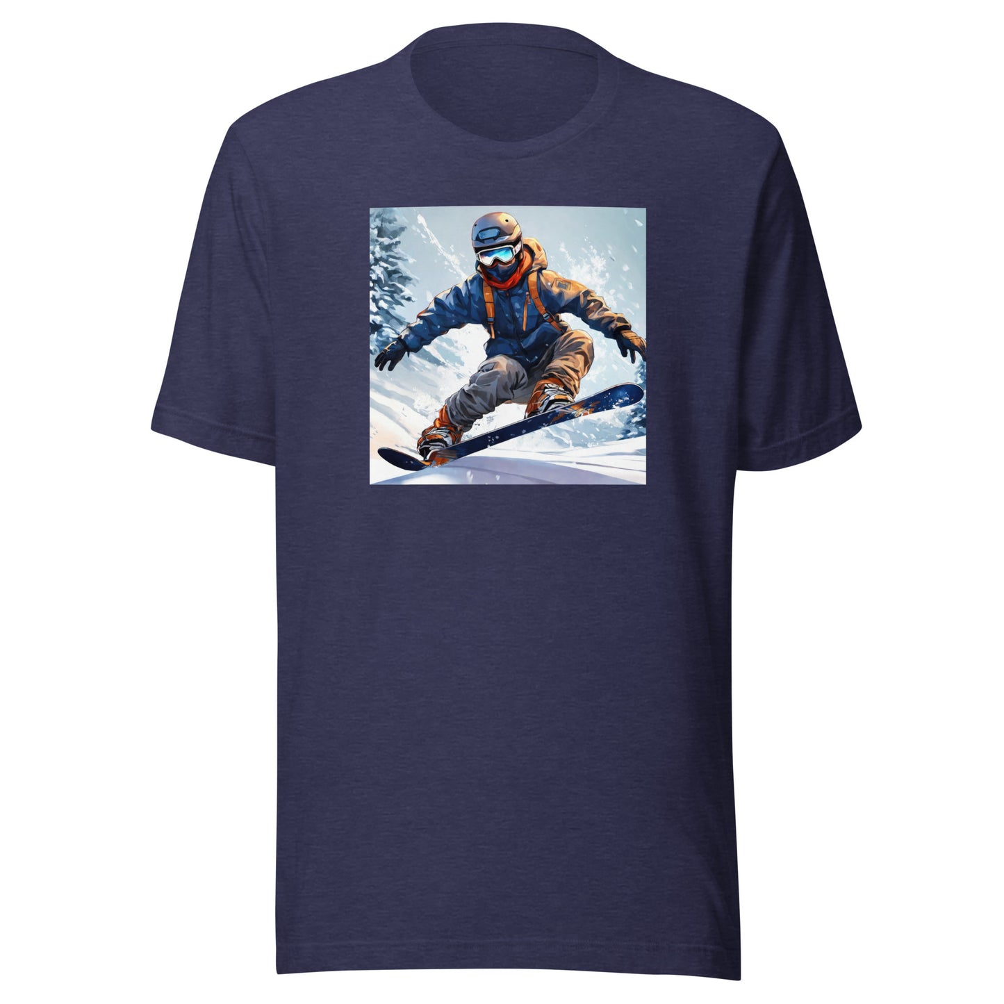 Men's Snowboarding T-Shirt Heather Midnight Navy