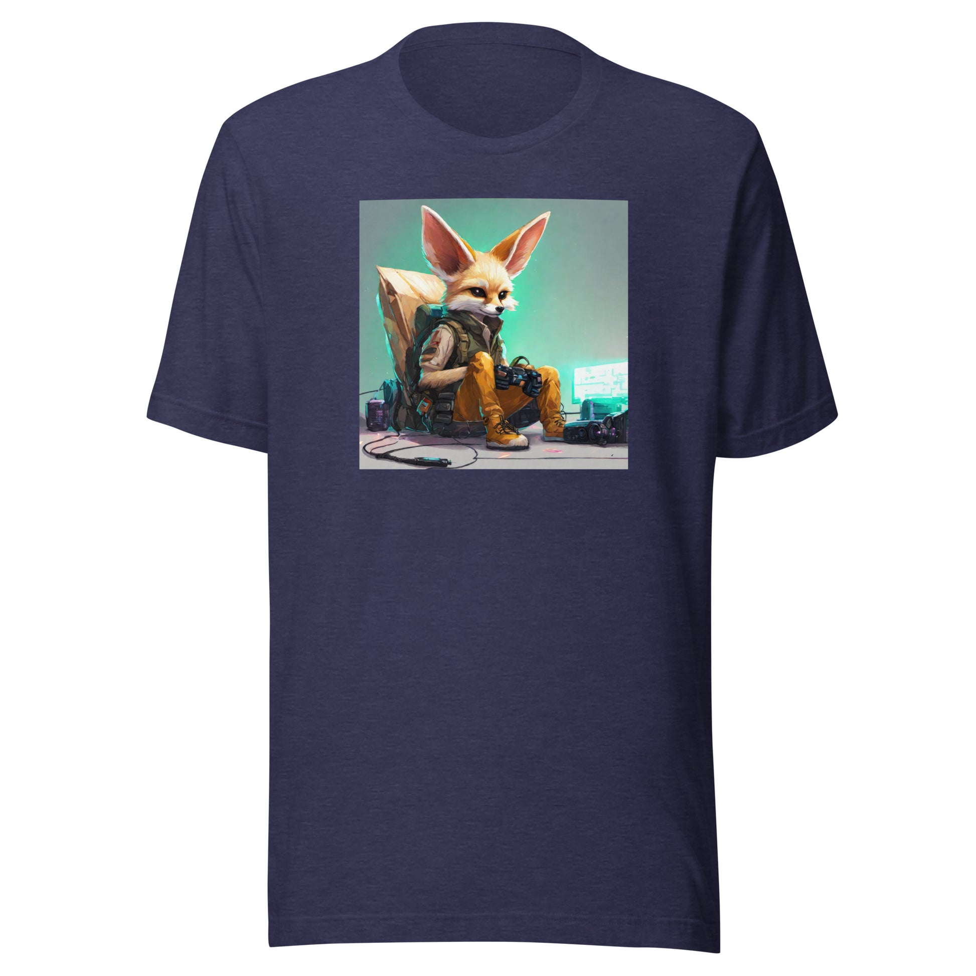 Fennec Fox Men's Gamer T-Shirt Heather Midnight Navy