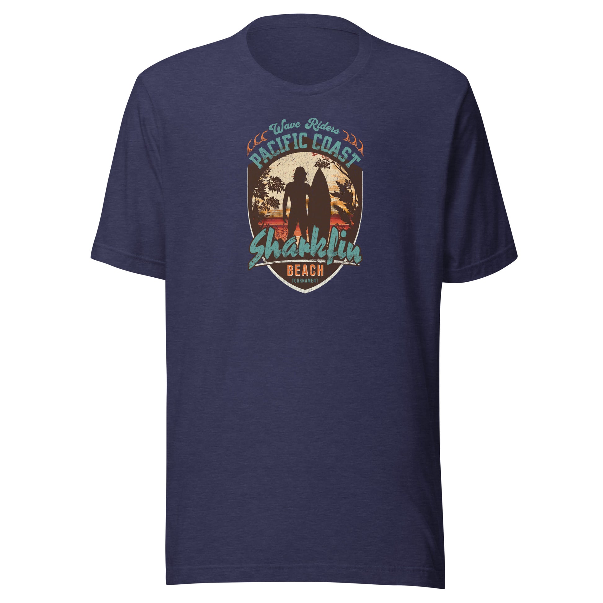 Pacific Coast Sharkfin Beach Men's T-Shirt Heather Midnight Navy