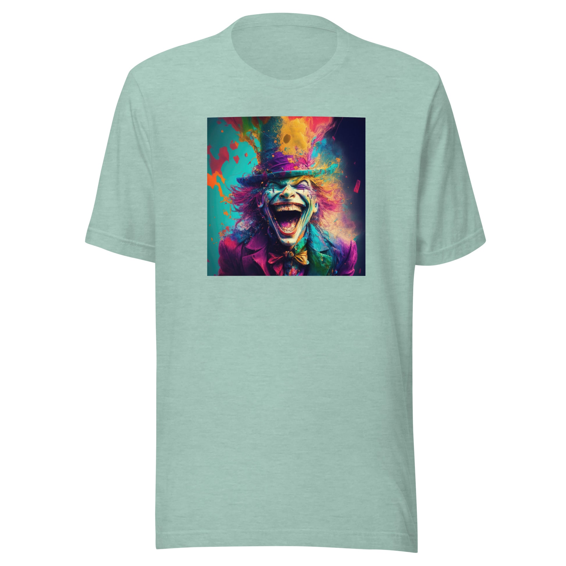 Crazy Mad Hatter Men's Alice in Wonderland T-Shirt Heather Prism Dusty Blue