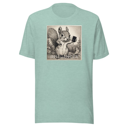 Squirrel Influencer Men's Funny T-Shirt Heather Prism Dusty Blue