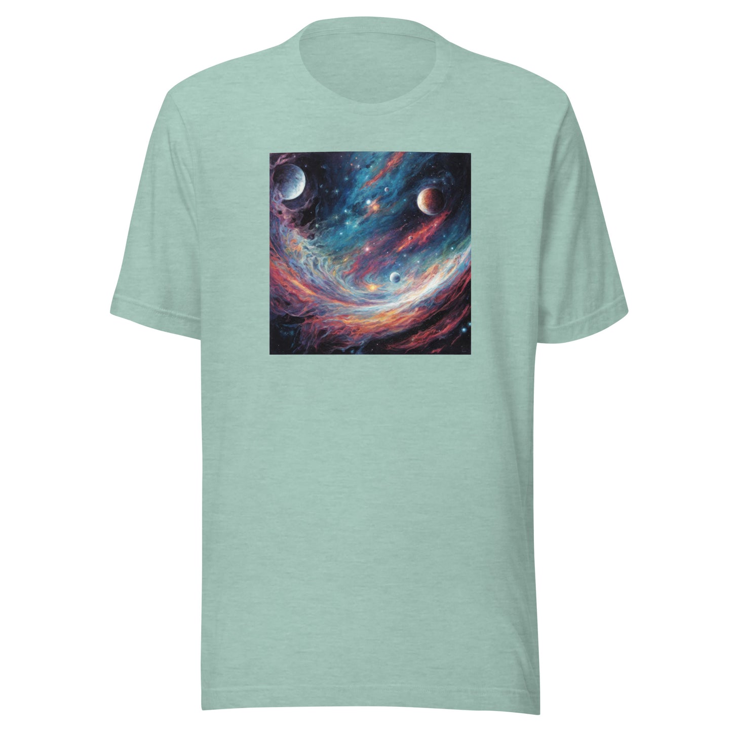 Galaxy Men's Graphic Tee Heather Prism Dusty Blue