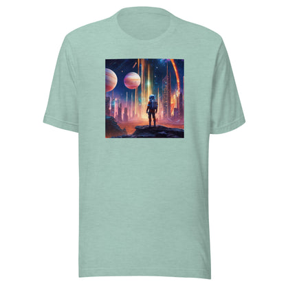 Space Explorer Dreamscape Men's T-Shirt Heather Prism Dusty Blue