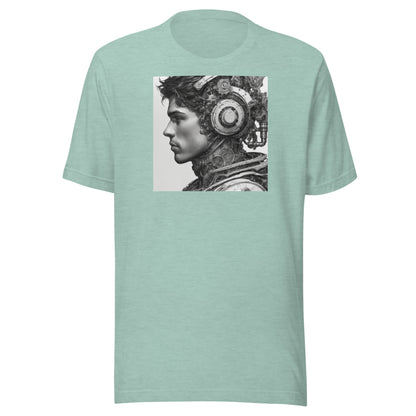 Bio-Mechanical Man Men's Sci-Fi T-Shirt Heather Prism Dusty Blue