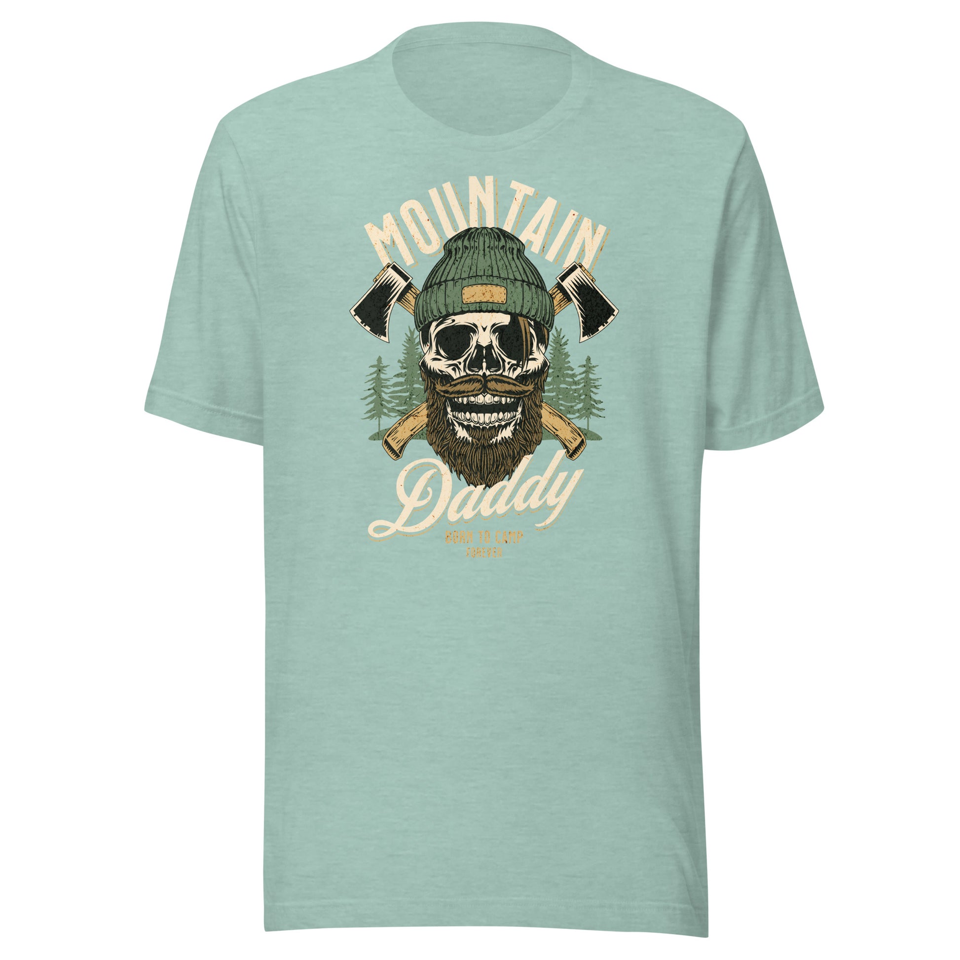 Mountain Daddy Men's Outdoors T-Shirt Heather Prism Dusty Blue