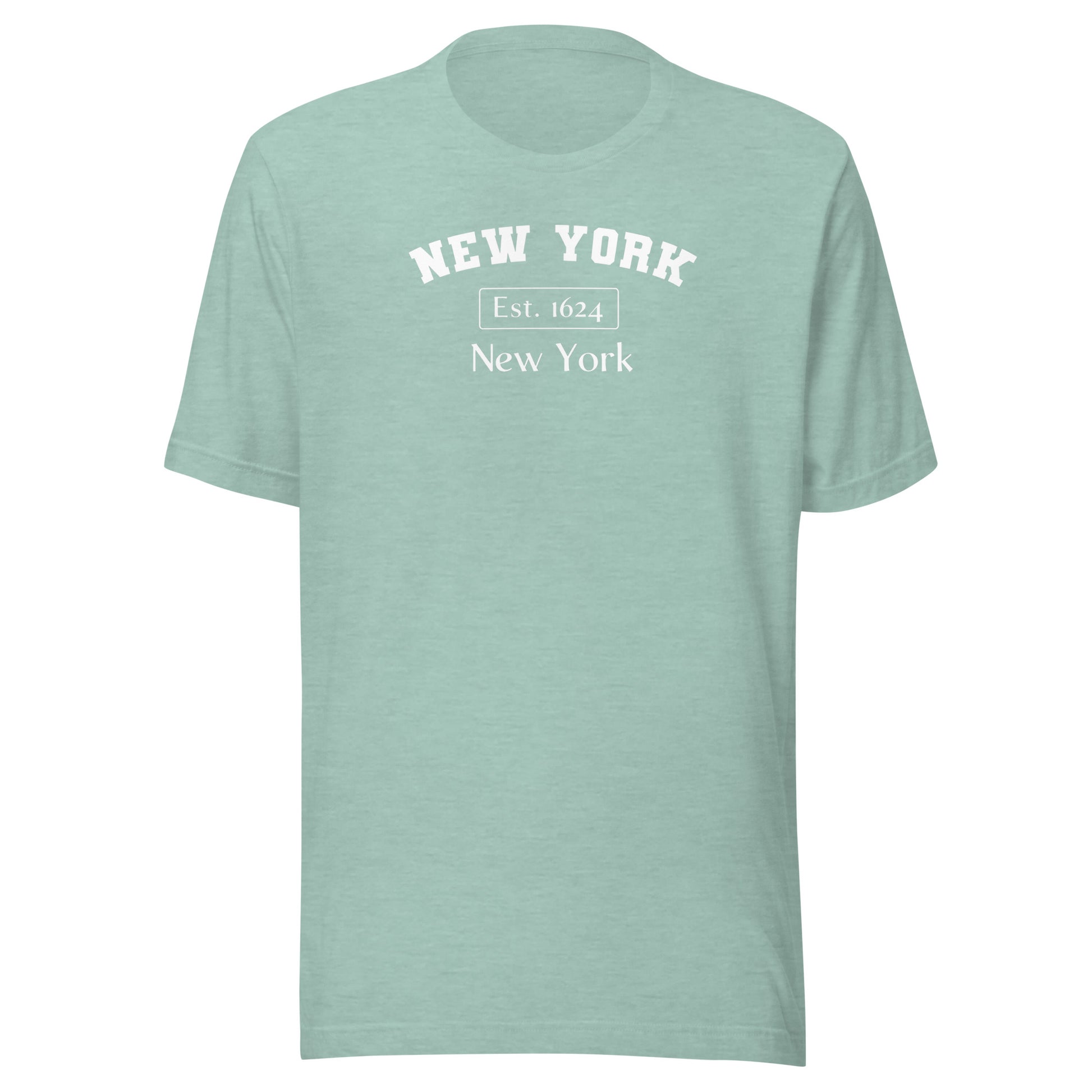 New York, New York Men's T-Shirt Heather Prism Dusty Blue