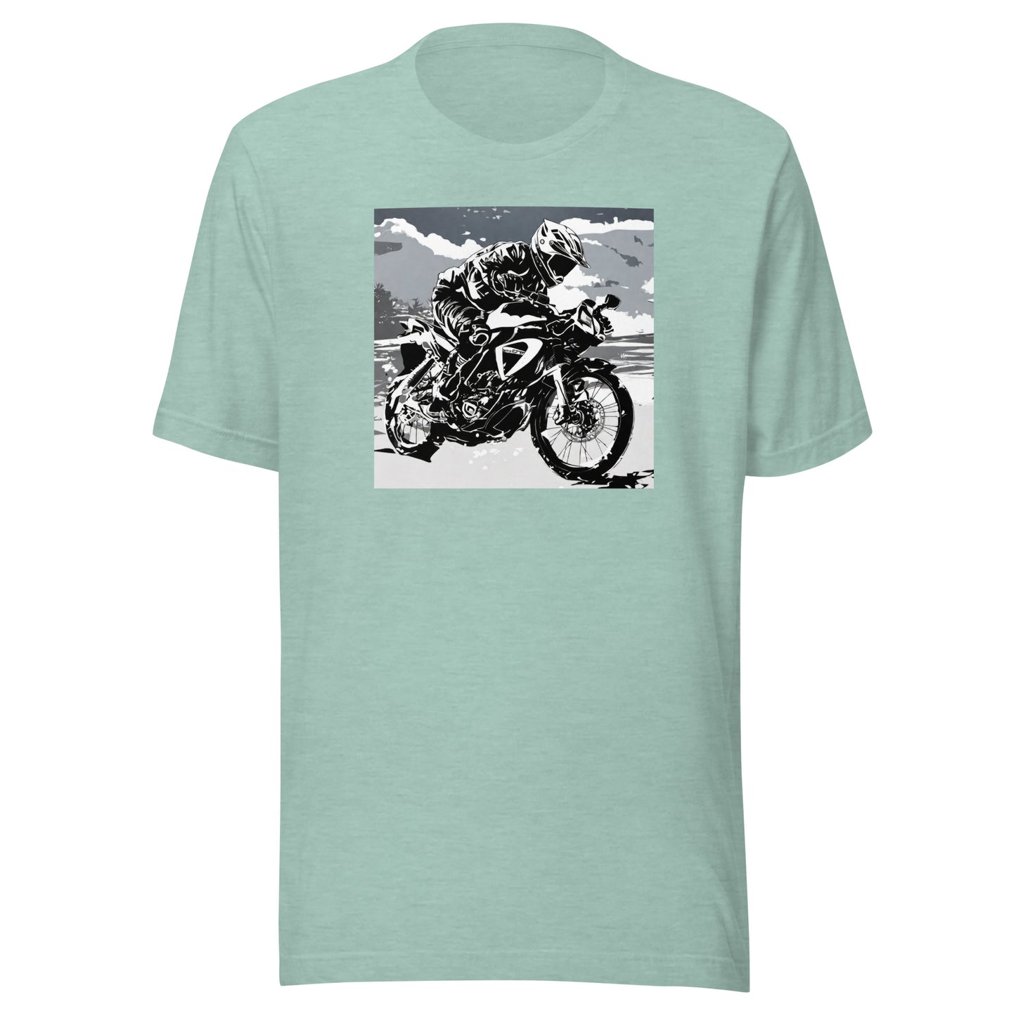 Dirt Bike Racer Men's T-Shirt Heather Prism Dusty Blue