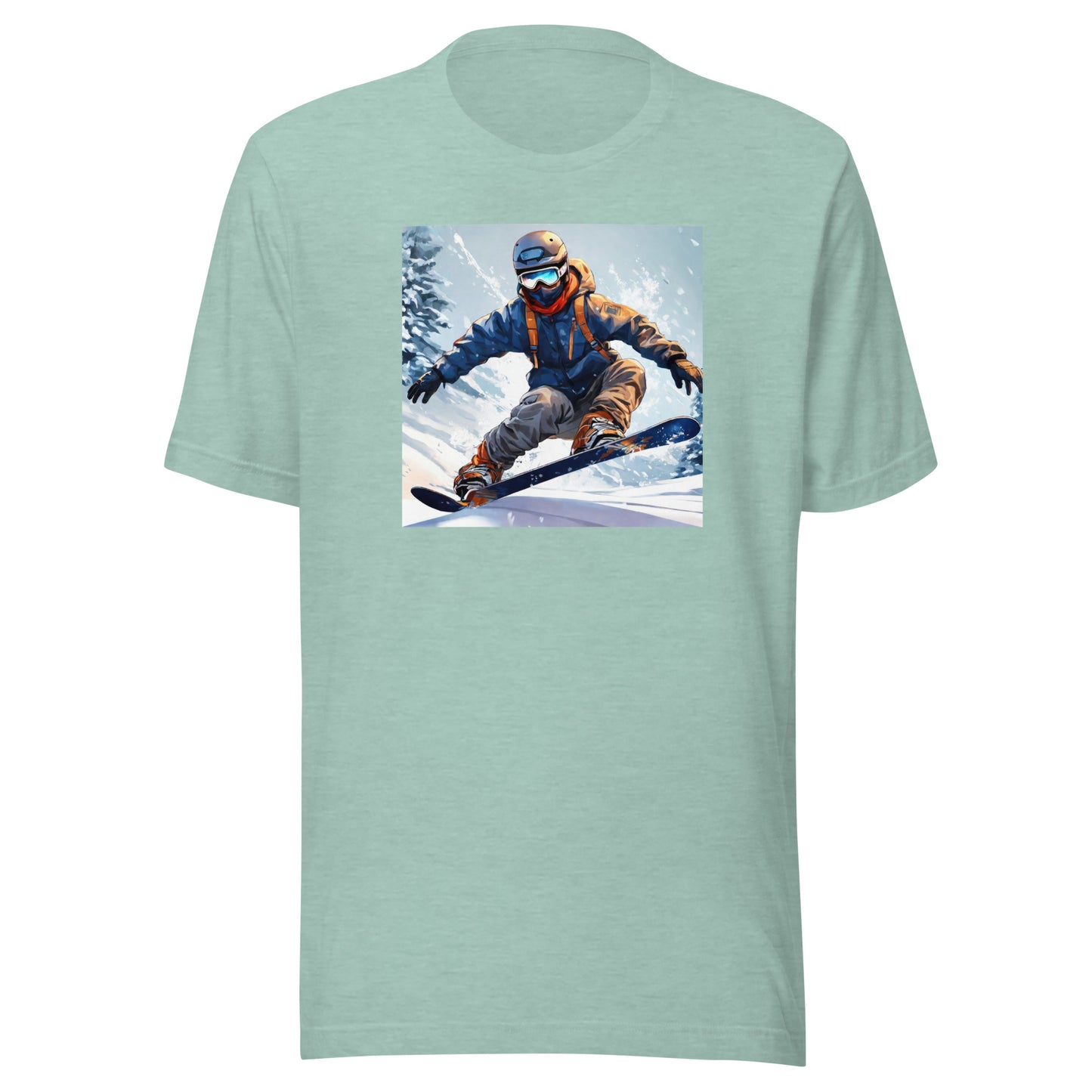 Men's Snowboarding T-Shirt Heather Prism Dusty Blue