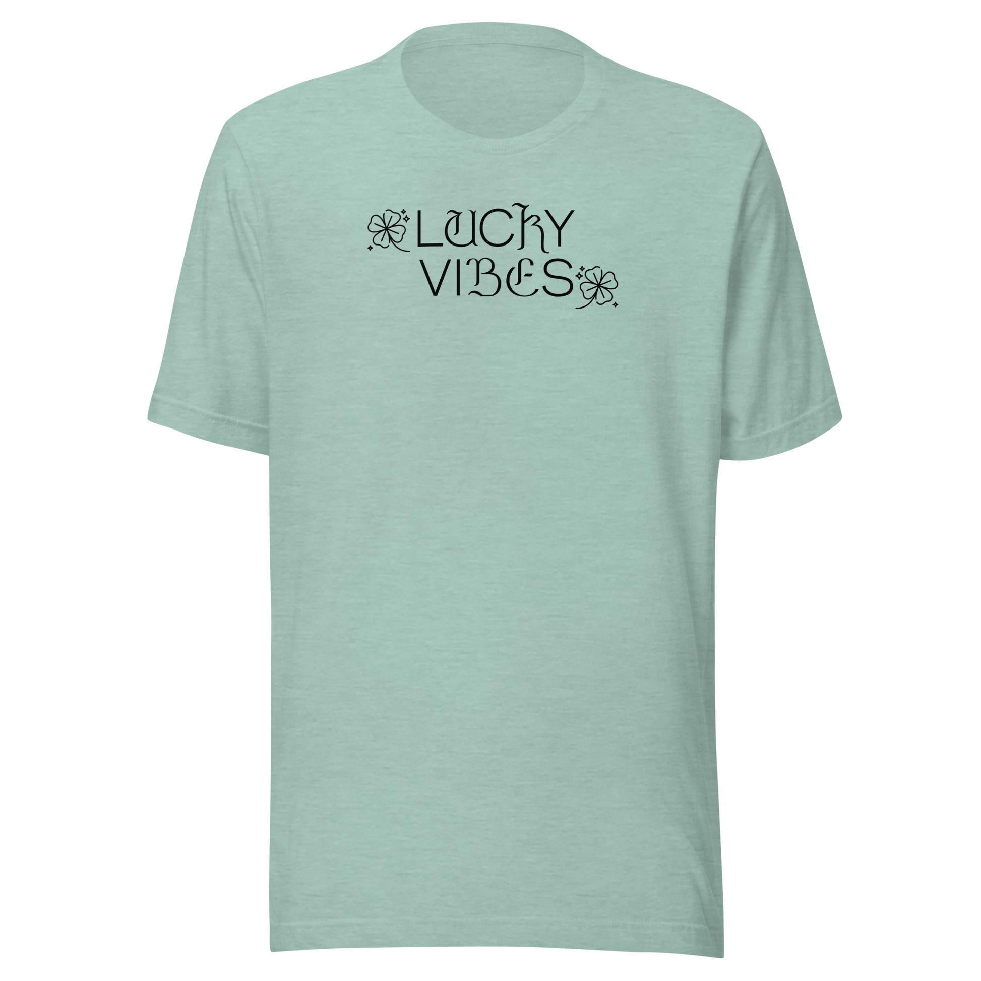 Lucky Vibes St Patrick's Day Men's T-Shirt Heather Prism Dusty Blue