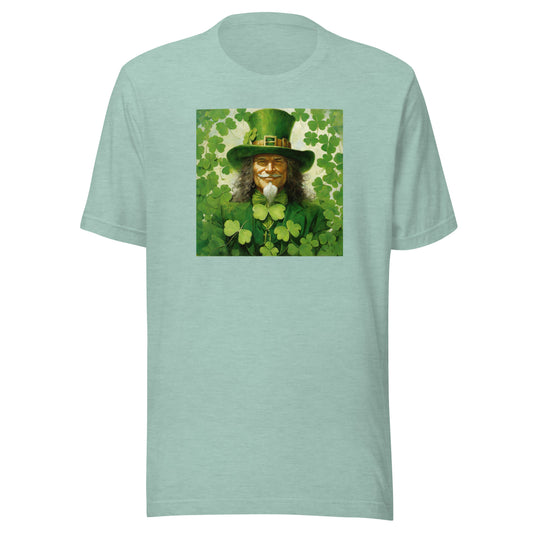 Leprechaun Shamrock Men's T-Shirt for St Patty's Day Heather Prism Dusty Blue