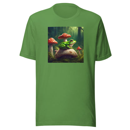 Frog & Shrooms Men's Animal T-Shirt Leaf