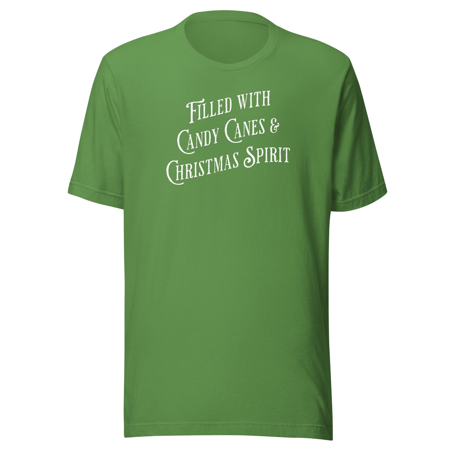 Filled with Candy Canes & Christmas Spirit Men's T-Shirt Leaf