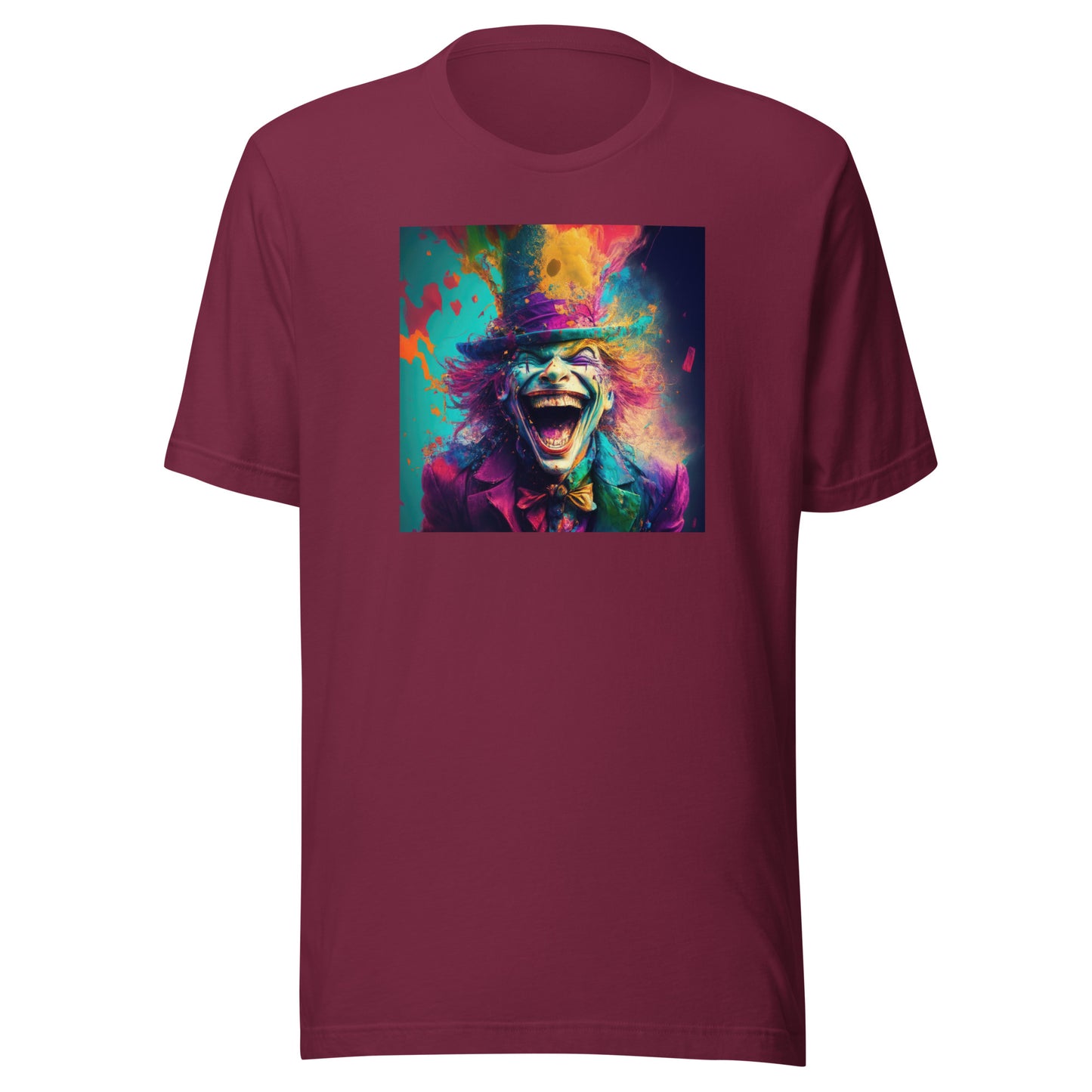 Crazy Mad Hatter Men's Alice in Wonderland T-Shirt Maroon