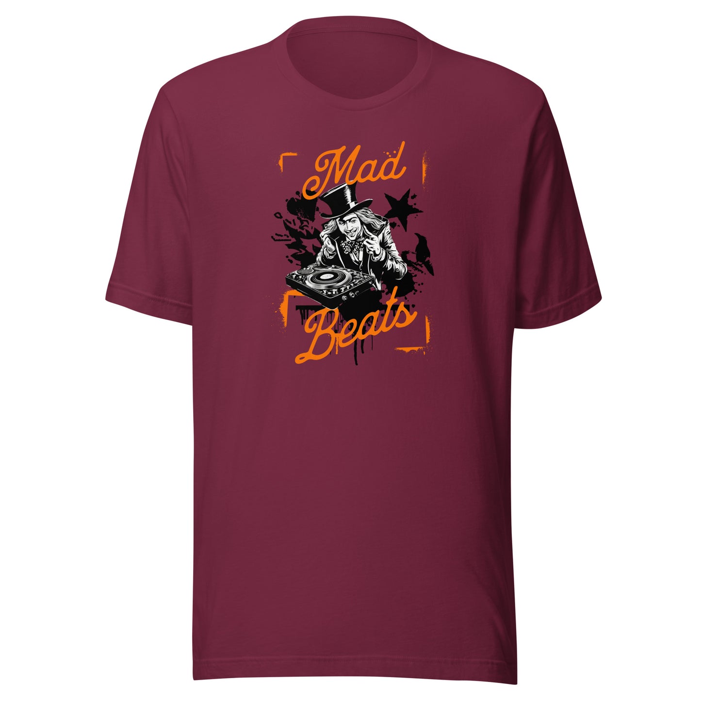 Mad Beats Mad Hatter Men's T-Shirt Maroon