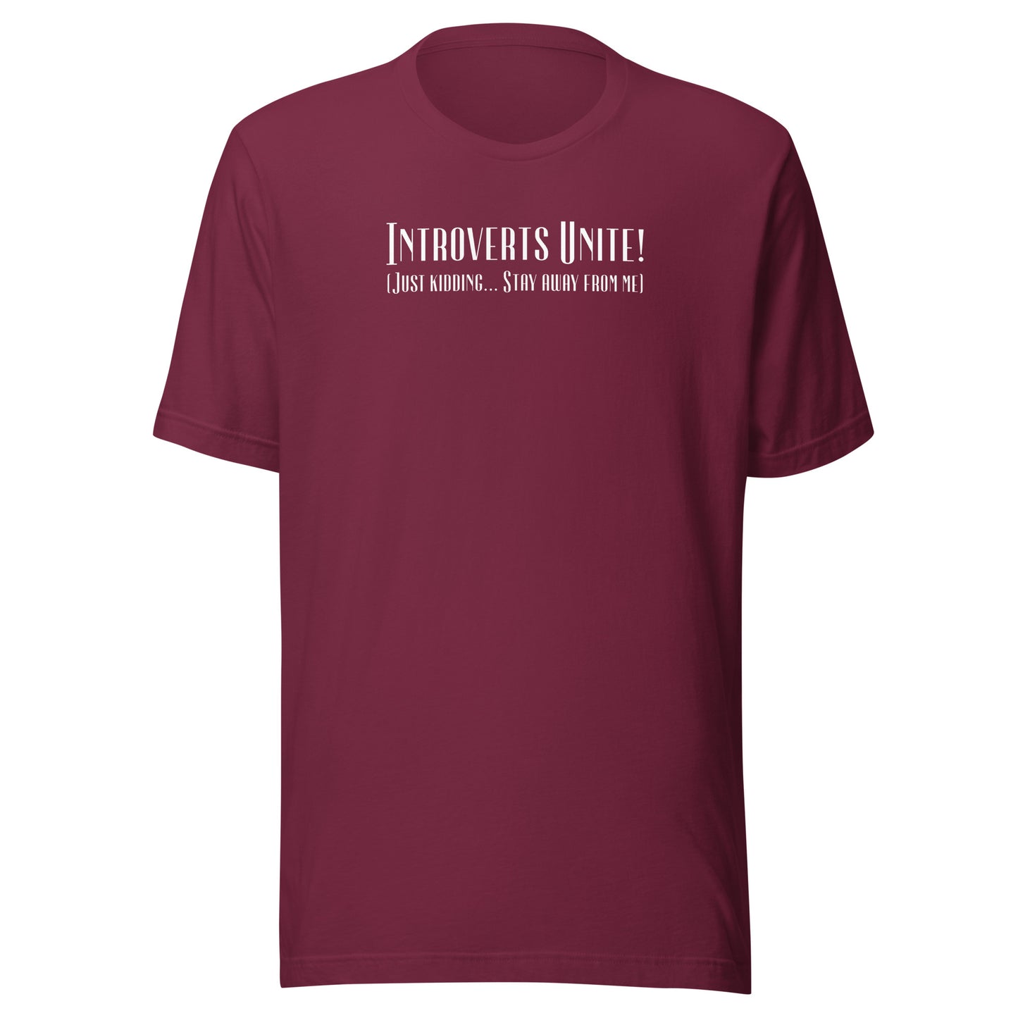 Introverts Unite Men's Funny T-Shirt Maroon