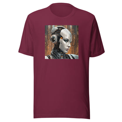 Anthropomorphic Robot Men's Sci-Fi T-Shirt Maroon