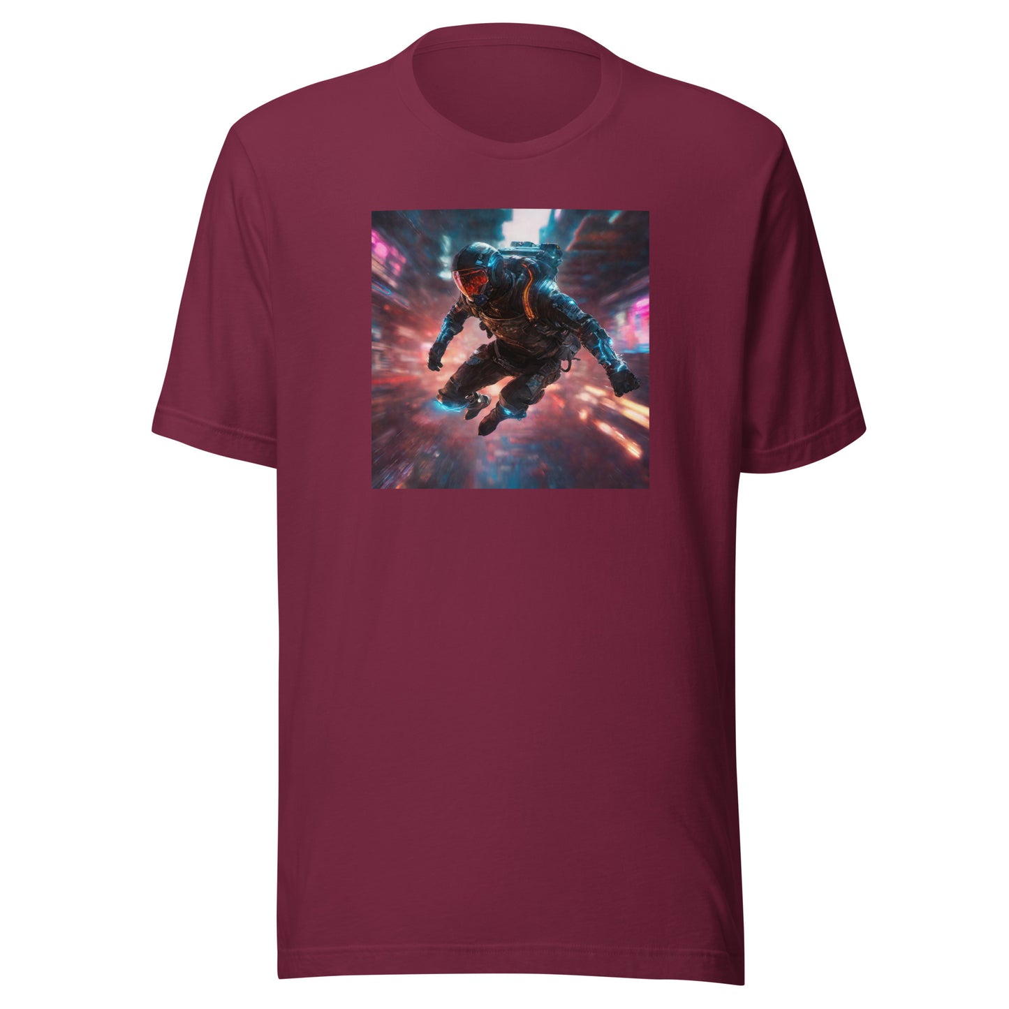 Cyberpunk Spaceman Men's T-Shirt Maroon